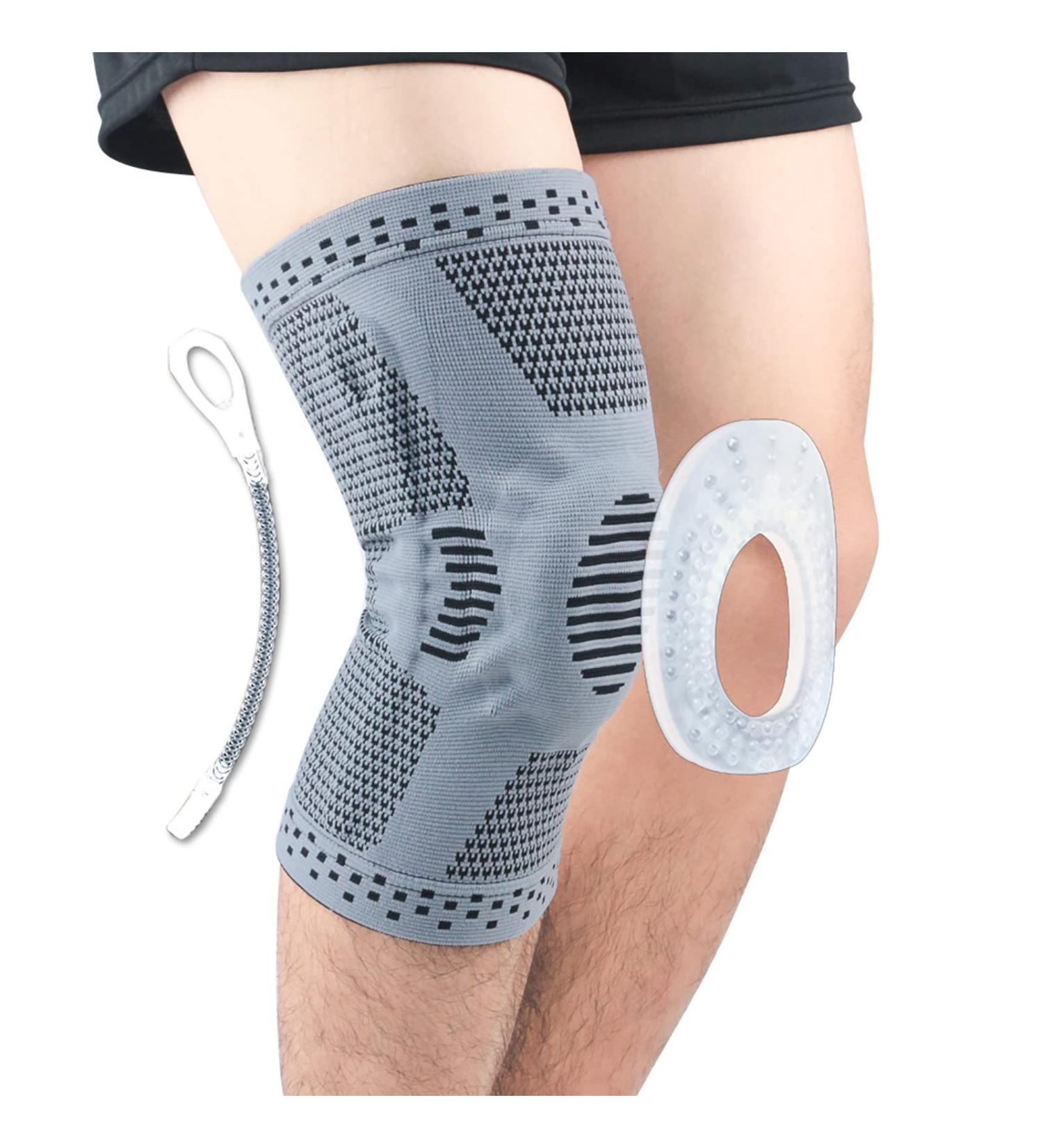 Knee Braces & Support - Grey-M for Pain Relief Sports Arthritis & ACL - International Shipping Available - Buy Online on GoSupps.com