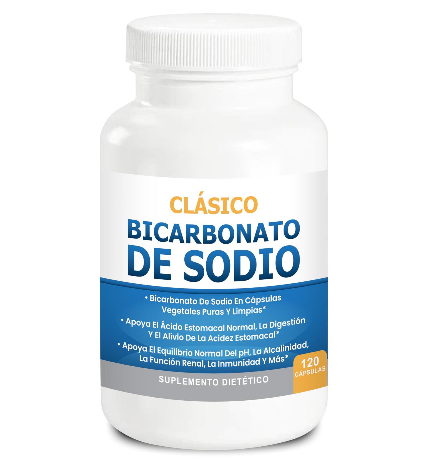 Bicarbonato de Sodio cl sico 650 mg USO org nico Natural Pastillas de bicarbonato de Sodio en polvo Tabletas de bicarbonato de Sodio (c psulas) Alcalinidad del cido del est mago 120 c psulas - Buy Online on GoSupps.com