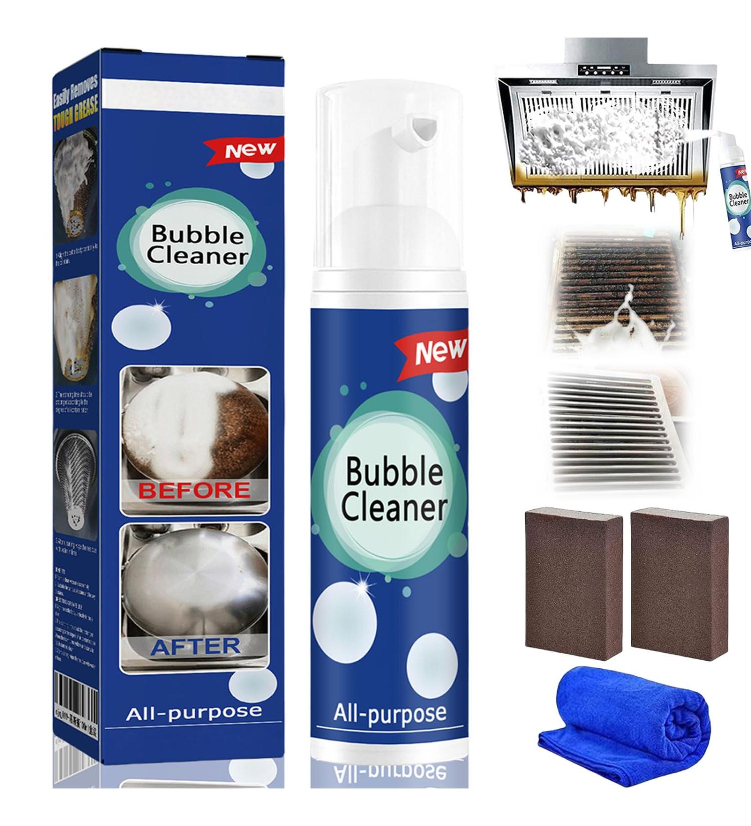 Cohbskj North Moon Bubble Cleaner Foam Bubble Cleaner Foam Spray All Purpose Rinse Free Cleaning Spray Foaming Heavy Oil Stain Remover (1Pcs-100ml) - Buy Online on GoSupps.com