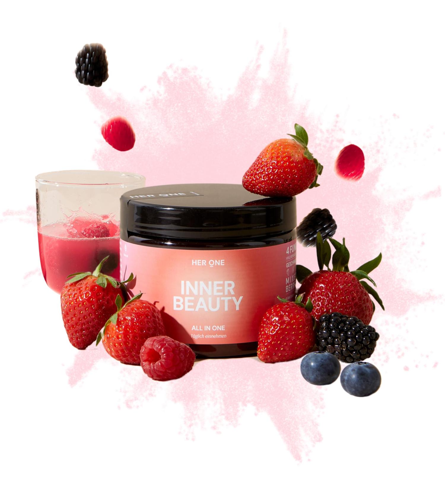 Her One Inner Beauty: 70+ Ingredients for Female Vitality | Boost Intestinal Health Energy Metabolism & More! - Buy Online on GoSupps.com
