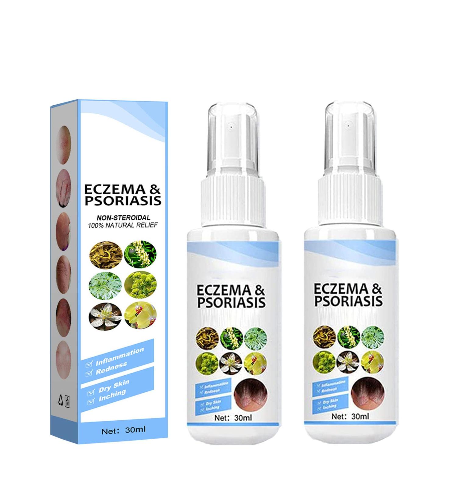 FEDVET Meellop Herbal Psoriasis Treatment Spray - Soothing & Moisturizing Eczema Relief - 2pcs - Buy Online on GoSupps.com