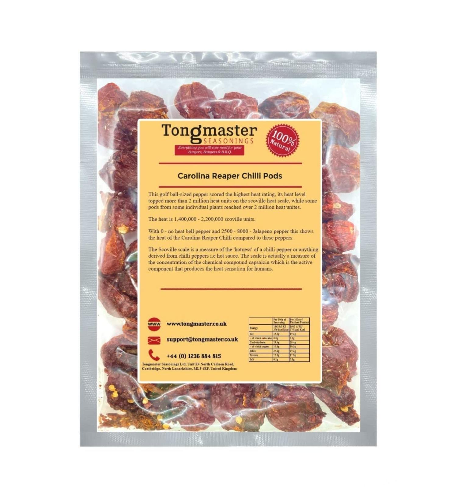 Carolina Reaper Dried Chilli Pods - 10g | World's Hottest Pepper - Buy Online on GoSupps.com