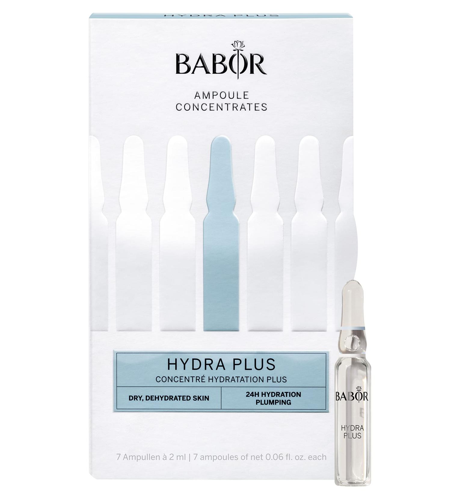 BABOR Hydra Plus Ampoule Serum - Hyaluronic Acid Moisturizing Serum for Anti-Aging - 7 Day Treatment - Buy Online on GoSupps.com