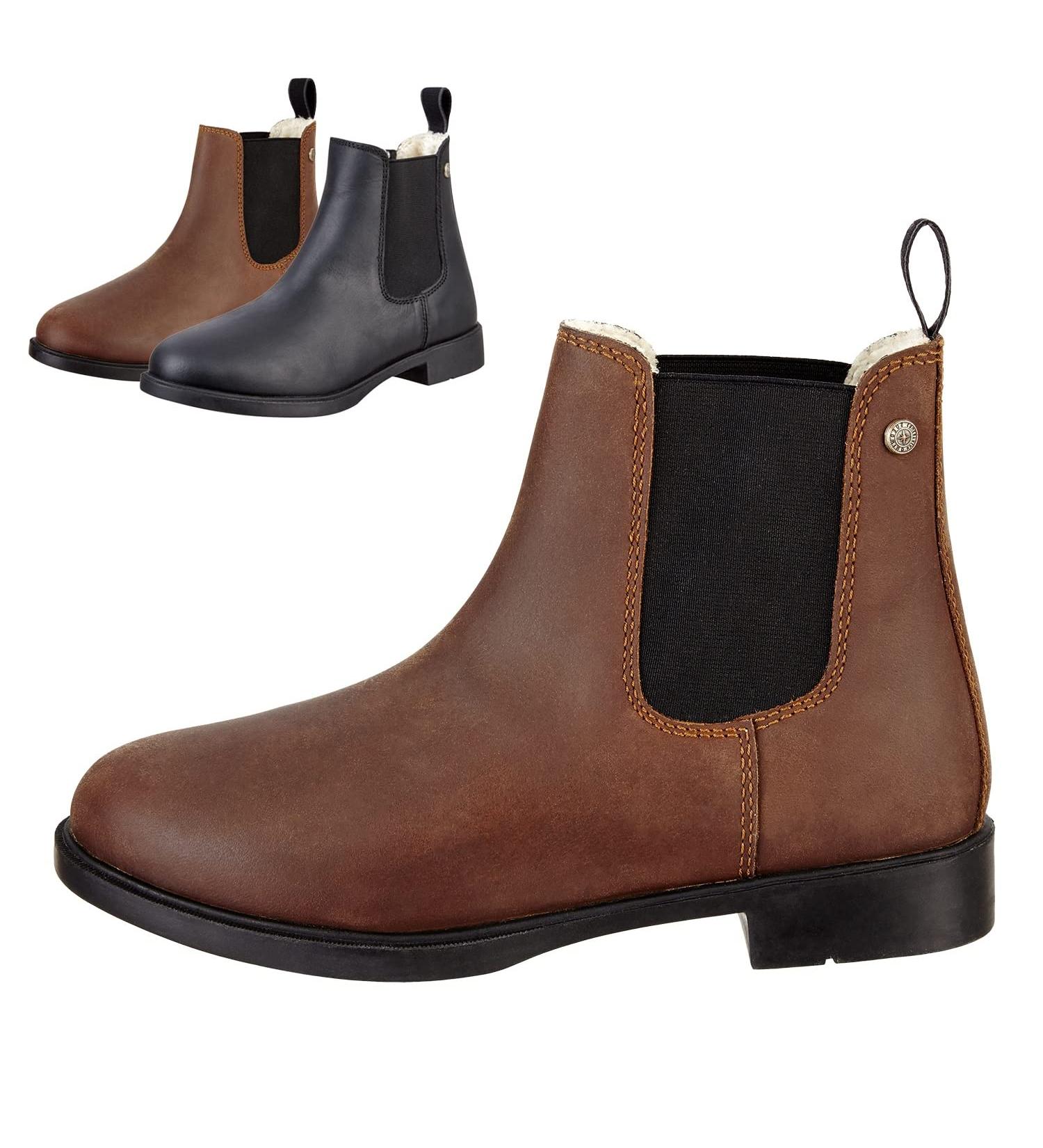 Suedwind Footwear Chelsea Boot Nova Jodhpur Winter - Comfortable Real Leather Ankle Boots with Rubber Sole | Teddyfell 37 EU Brown - Buy Online on GoSupps.com