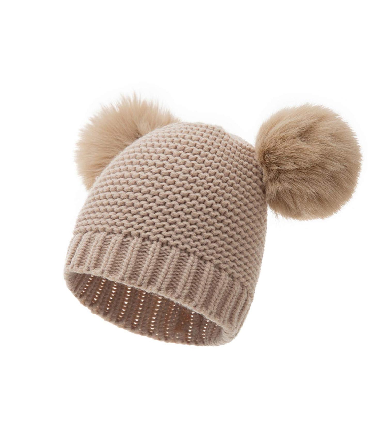 Unisex Baby Knitting Hat | Warm Beanie for Kids 3-15 Years | Frostbite Protection | Beige Toddler Knit Cap - Buy Online on GoSupps.com