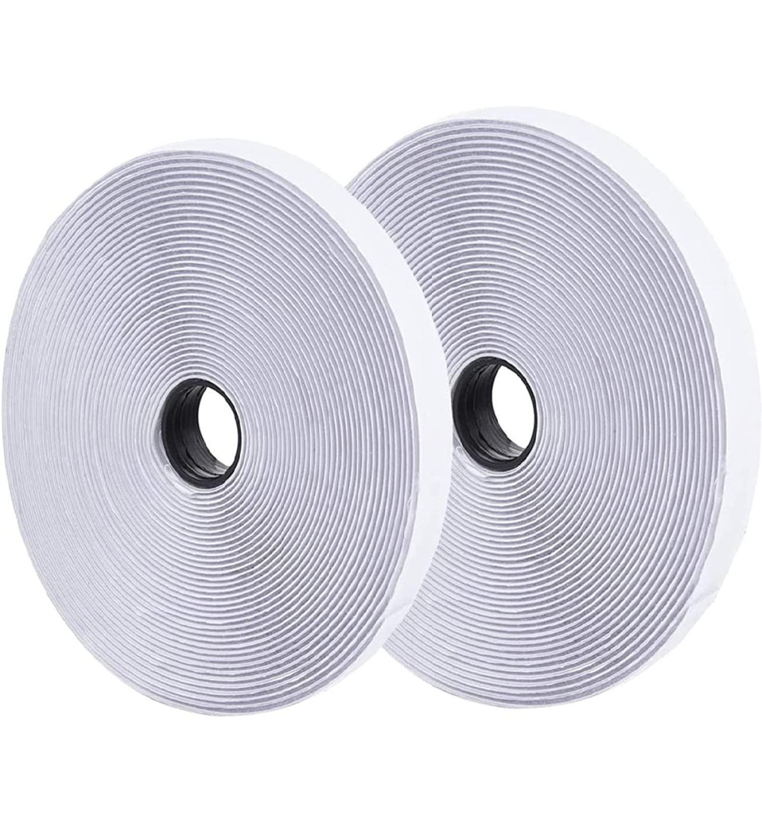 0.75 Inch 82 Feet /25m White Self Adhesive Hook and Loop Tape Sticky Back Fastening Tape  Self-Adhesive Tapes for Stationery and Household Purposes White 3/4in x 82ft - Buy Online on GoSupps.com