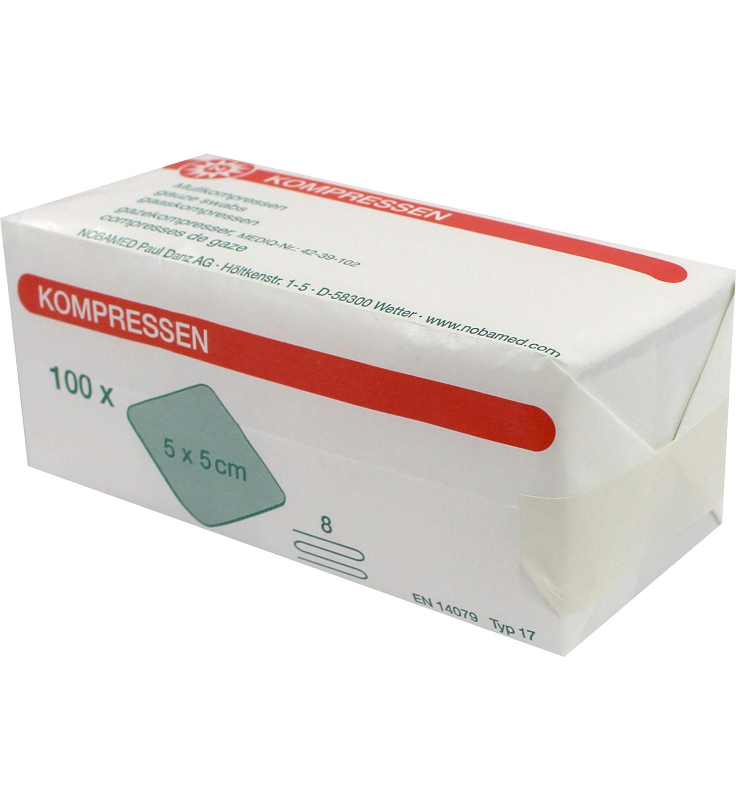 Buy Noba 8-Fold Compresses - 100 Pieces 5x5 cm | International Shipping Available - Buy Online on GoSupps.com