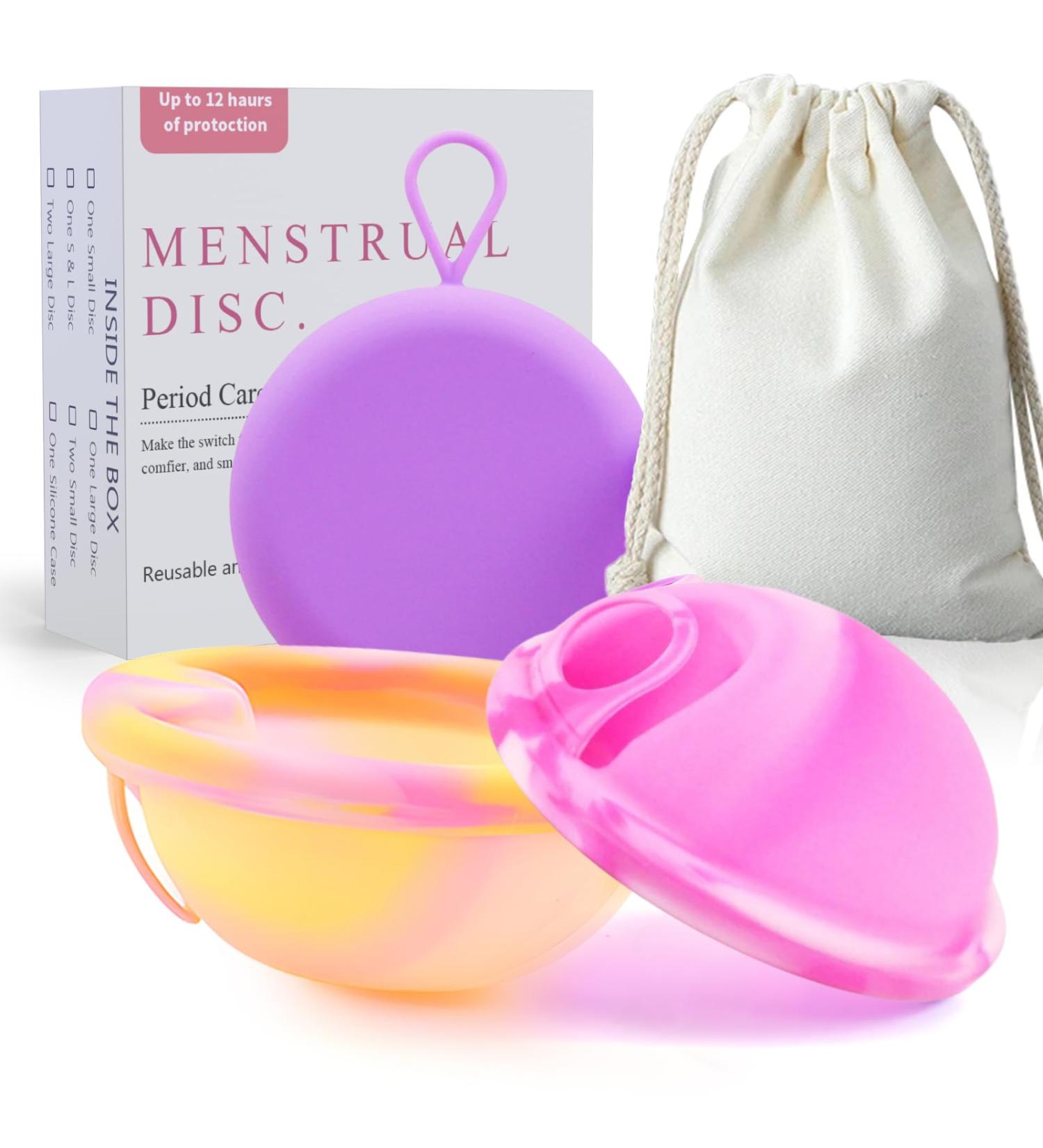 Ketliyaze Reusable Menstrual Discs - Leak-Proof Silicone Cups for Active Women | 2-Piece Set (S+L) - Ideal for Sport Swimming & Intimacy - Buy Online on GoSupps.com