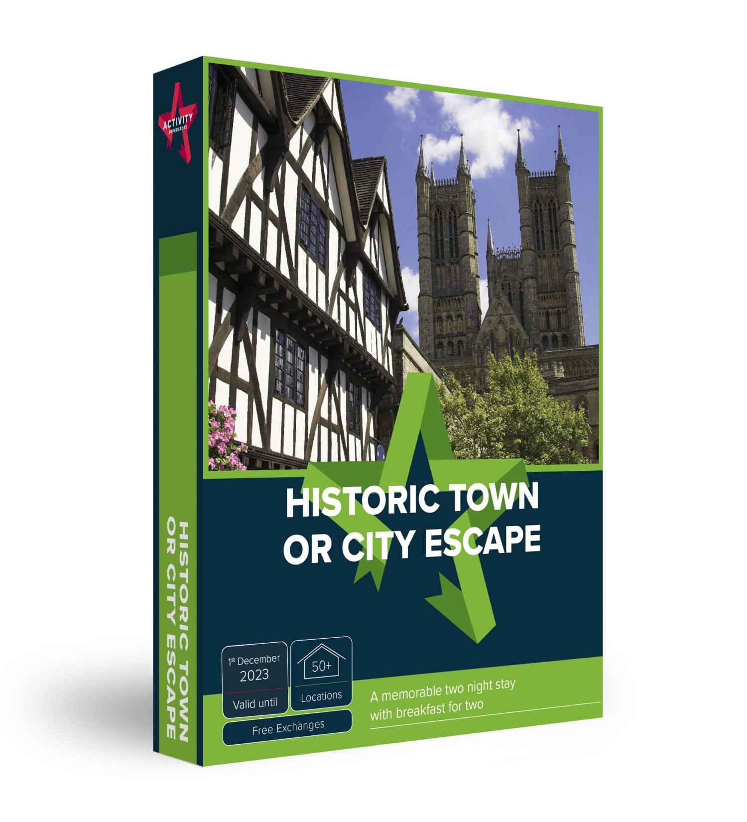 Activity Superstore Historic Towns & Cities Gift Experience Voucher - Two Night Getaway Available at 25 Locations - Buy Online on GoSupps.com