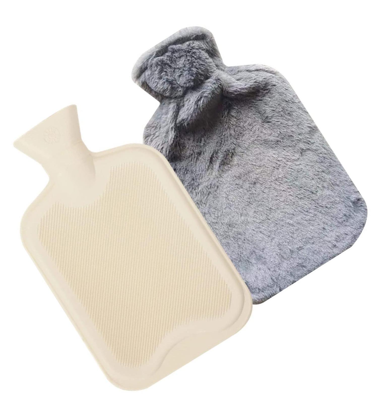 2L Soft Cover Heat Bottle for Pain Relief - Fluff Hot Water Bag for Neck Back Shoulder & Legs | International Shipping - Buy Online on GoSupps.com