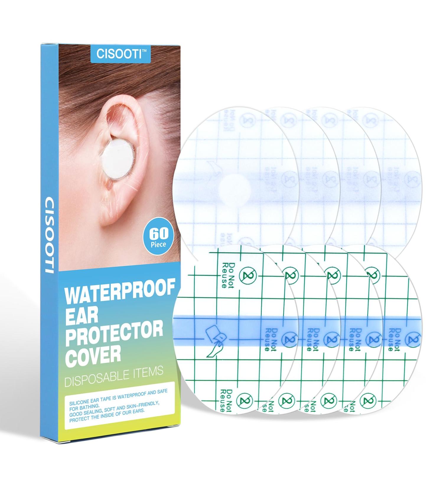 Waterproof Ear Stickers for Swimming & Shower | 60 Disposable Earplugs for Kids & Adults | Superior Ear Protection - Buy Online on GoSupps.com