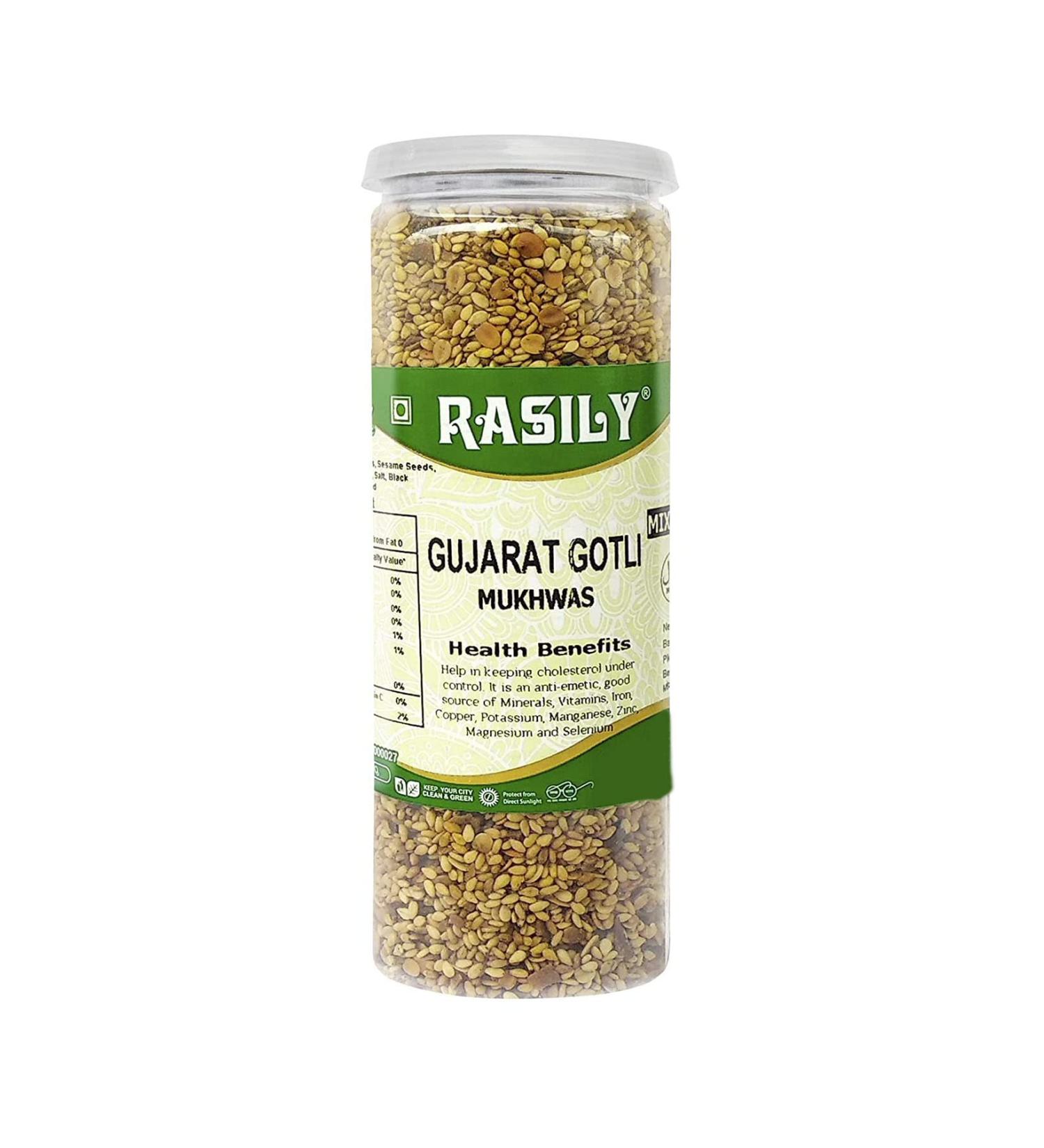Rasily Gujarati Gotli Mukhwas Mouth Freshener with Real Raw Mango Seed_Packing May Vary