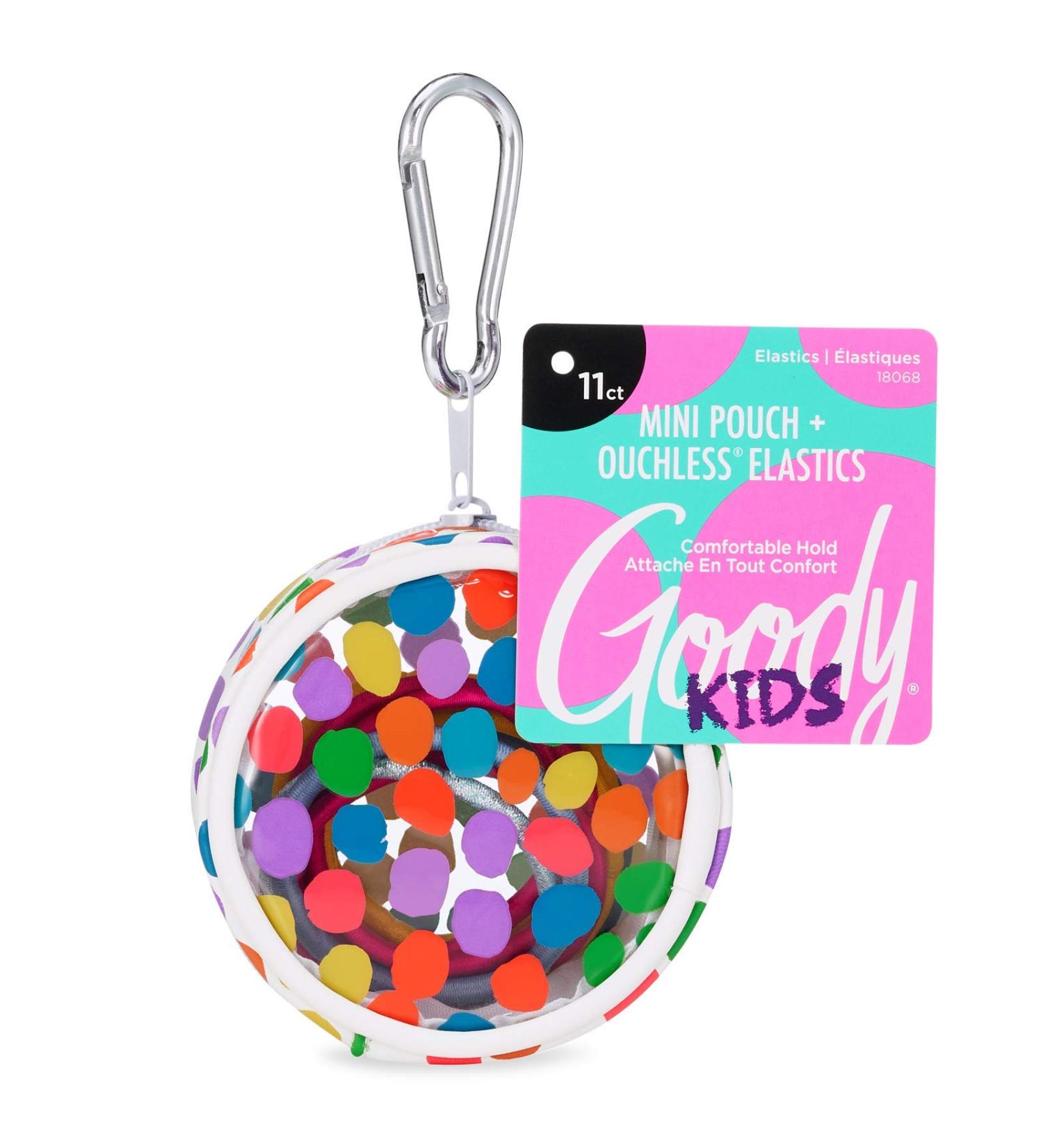 Goody Kids Ouchless Elastics with Mini Pouch - 11 Count Dots Print - Hair Accessories for Women and Girls - Buy Online on GoSupps.com