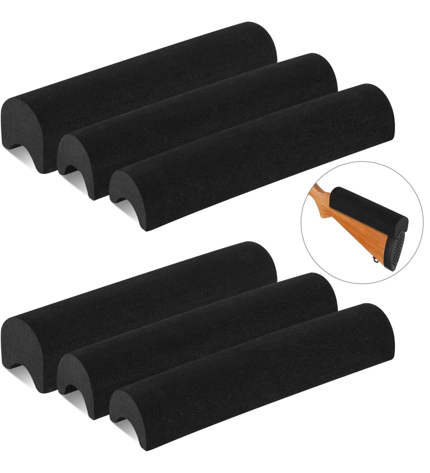 Gueevin 6-Piece Black EVA Foam Rifle Cheek Riser Rest Pad Set - Non-Slip Buttstock Cover for Enhanced Comfort - Buy Online on GoSupps.com