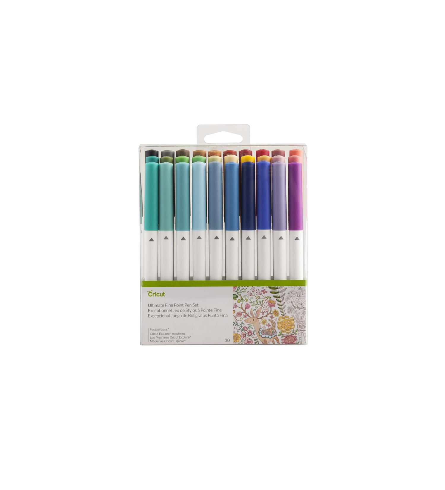 Cricut Ultimate Fine Point Pen Set - 30 Assorted 0.4mm Fine Tip Pens for Writing, Drawing, and Coloring - Compatible with Cricut Maker and Explore Cutting Machines - Buy Online on GoSupps.com