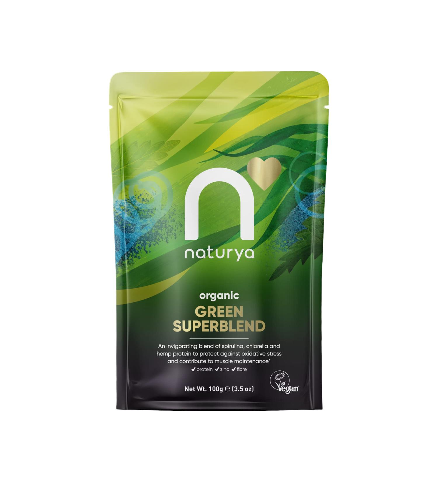 Naturya Organic Green Blend Powder 100 g - Buy Online on GoSupps.com