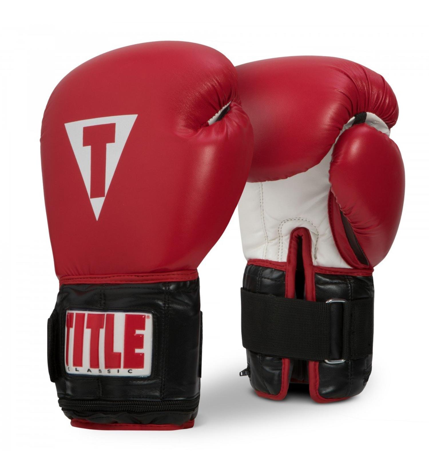Title Boxing Classic Power Weighted Bag Gloves - Red/Black - Buy Online on GoSupps.com