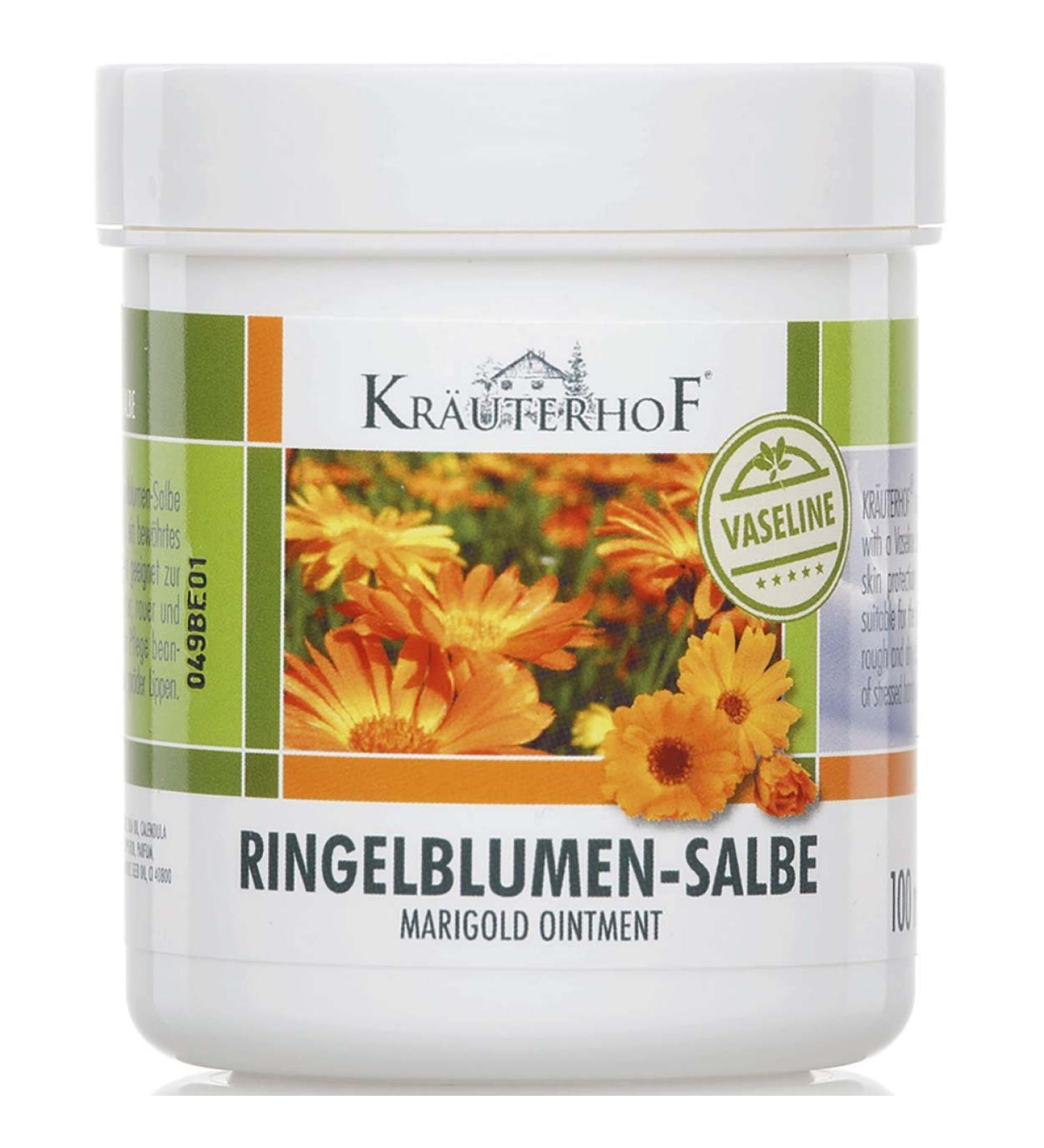 Kruterhof 5-pack of marigold ointment with Vaseline 5 cans of 100ml each