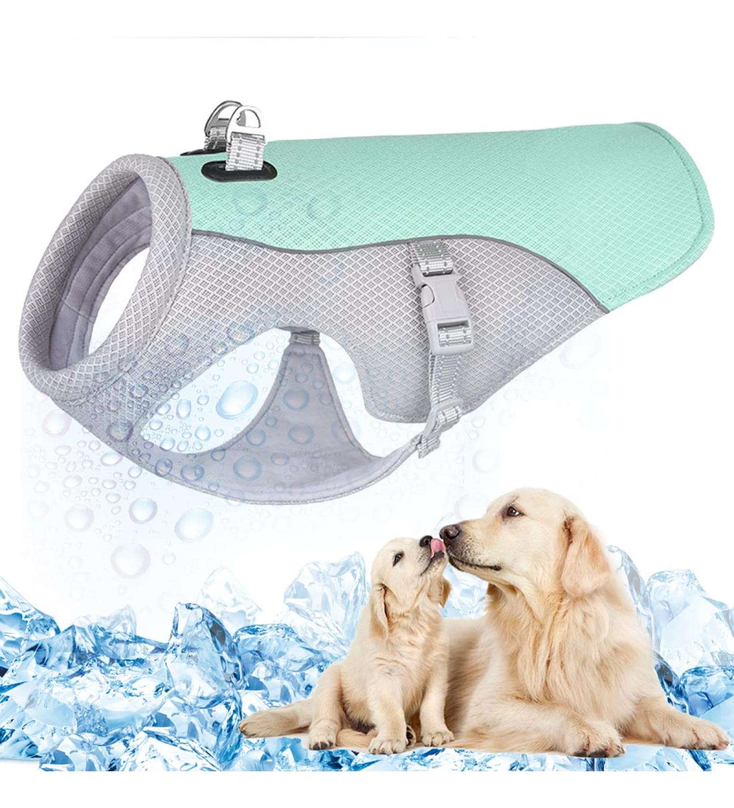 Buy TVMall Dog Cooling Vest | Breathable Mesh Jacket for Summer | Adjustable & Reflective Strip | Perfect for All Dog Sizes | XL #New Blue - Buy Online on GoSupps.com