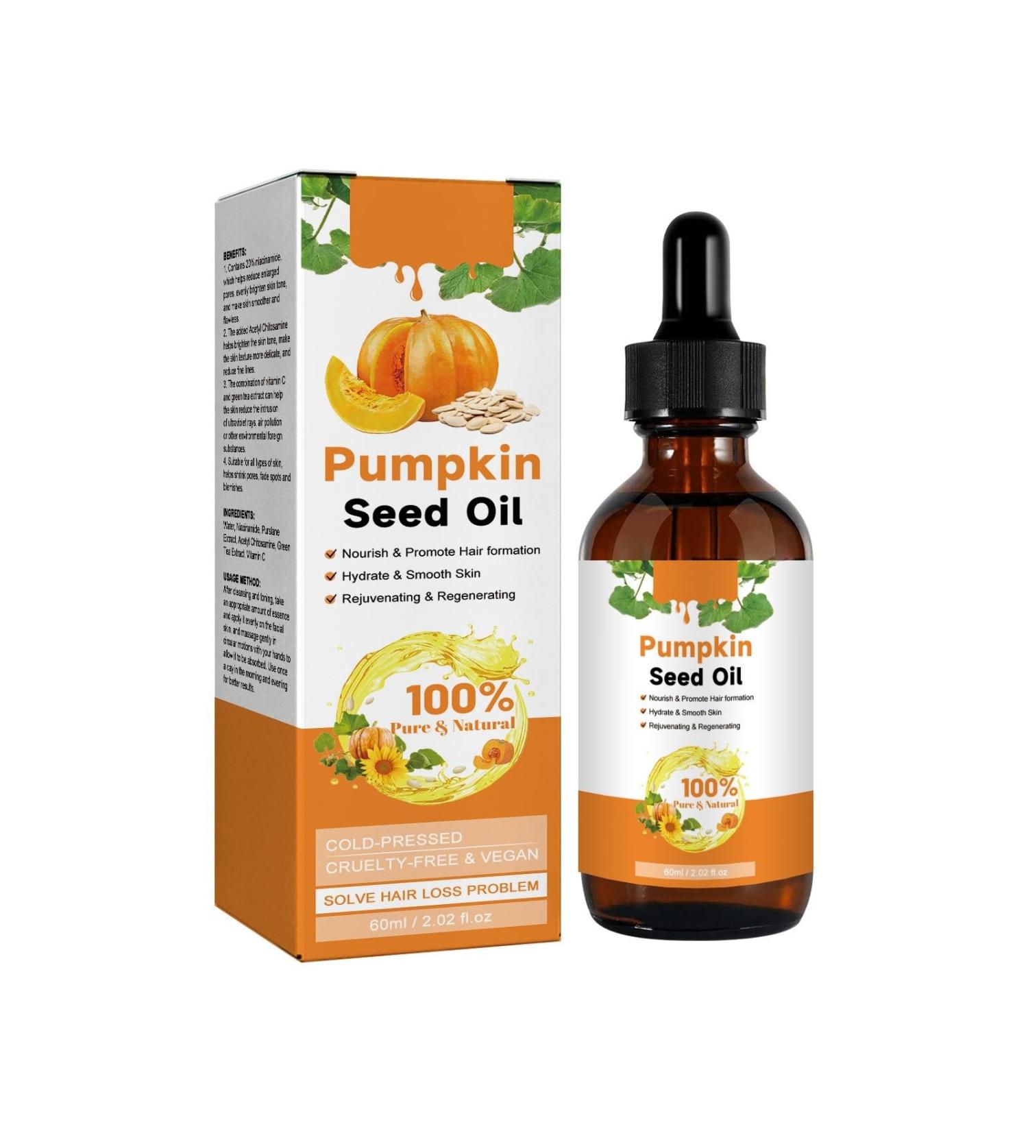 Pumpkin Seed Oil Moisturizes And Hair Roots Thickens Hair Strengthens Hair Softens And Strengthens Hair Hair Care Oil 60ml rzV80 (Orange One Size) One Size Orange - Buy Online on GoSupps.com