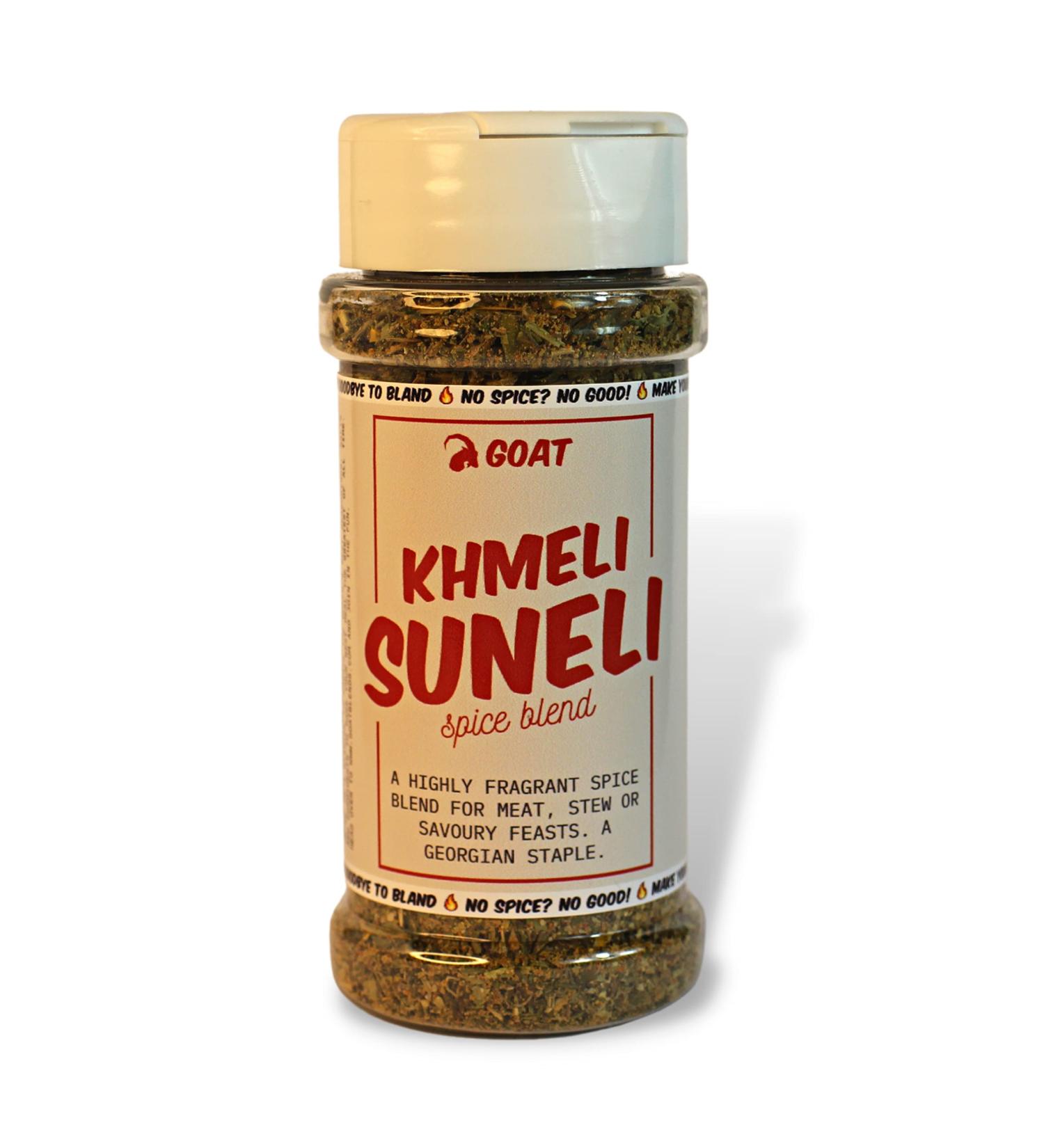 Khmeli-suneli Spice Blend (Georgian Five-Spice) 25g Shaker. Bring the taste of Georgia to your kitchen with this unique spice blend. Handcrafted Georgian Spice Mix. - Buy Online on GoSupps.com