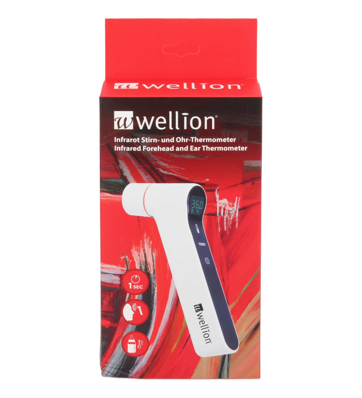 WELLION Infrared Forehead & Ear Thermometer - Accurate & Fast Digital Temperature Measurement - Ships Internationally - Buy Online on GoSupps.com