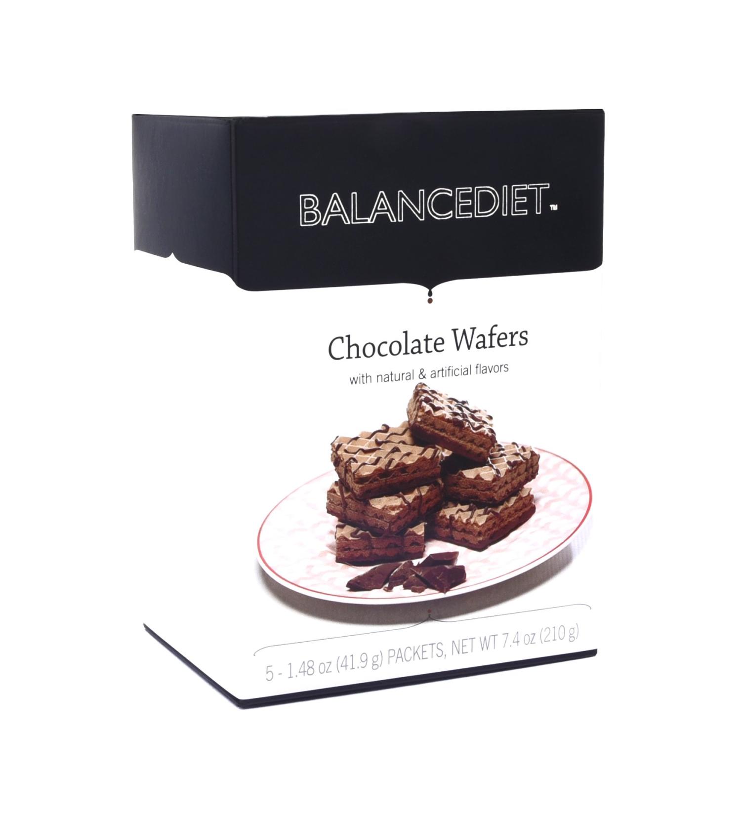 BalanceDiet | High Protein Chocolate Wafers | Healthy Snack or Dessert | 5 Pack