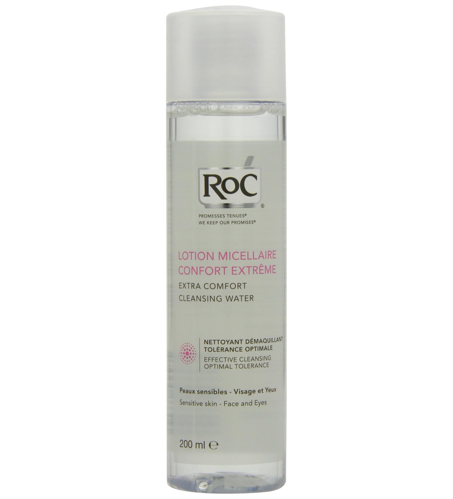 ROC Extra Comfort Cleansing Water 200ml - Gentle Makeup Remover for All Skin Types - Free International Shipping - Buy Online on GoSupps.com