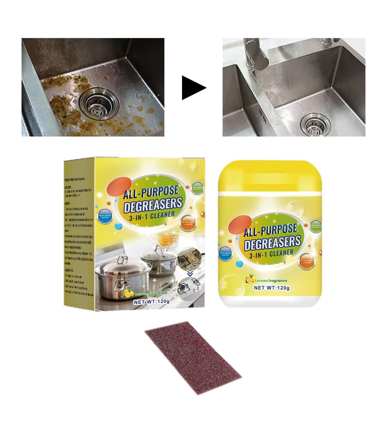 Kitchen Cleaner Degreaser Heavy Oil Stain Removal Degreaser Powder Portable Heavy Oil Stain Powder Cleaner for Kitchen Oil Grease Removal Hondony - Buy Online on GoSupps.com