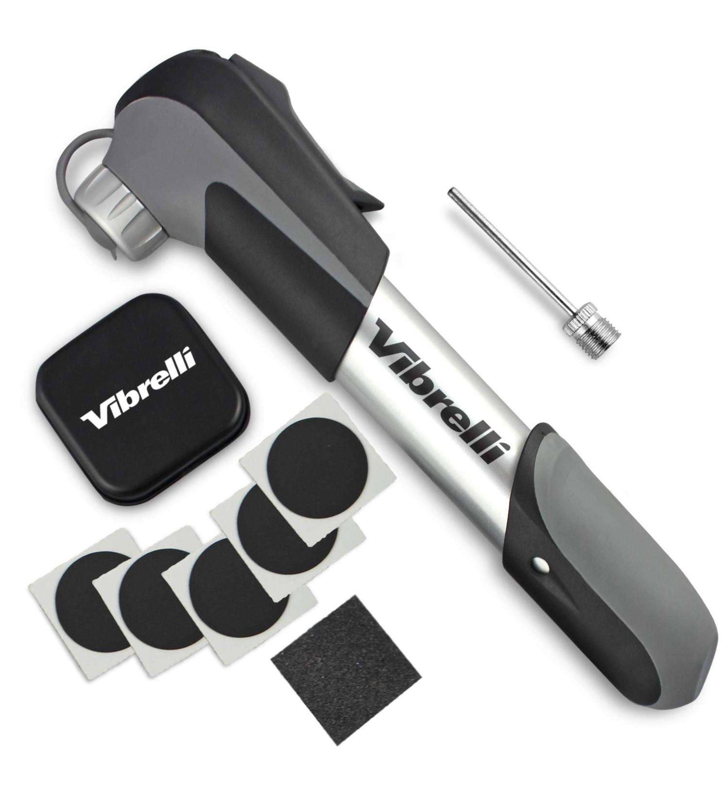 Mini Bike Pump - 120 PSI Presta & Schrader Tire Pump for Road & MTB | Silver Mini Pump - Buy Online on GoSupps.com