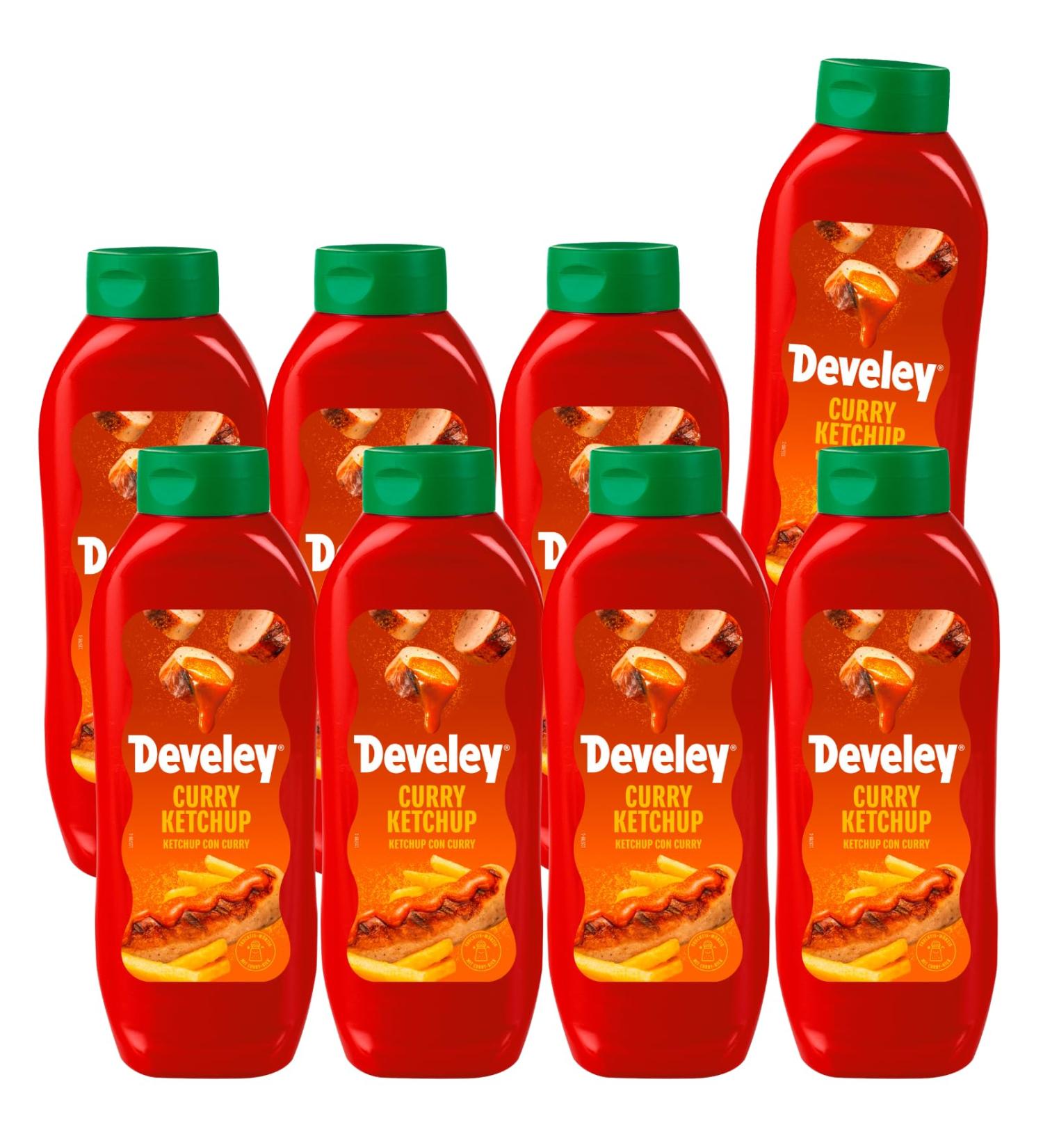 Develey Curry Ketchup Pack of 8 (8 x 875ml) Fruity and spicy with a curry kick