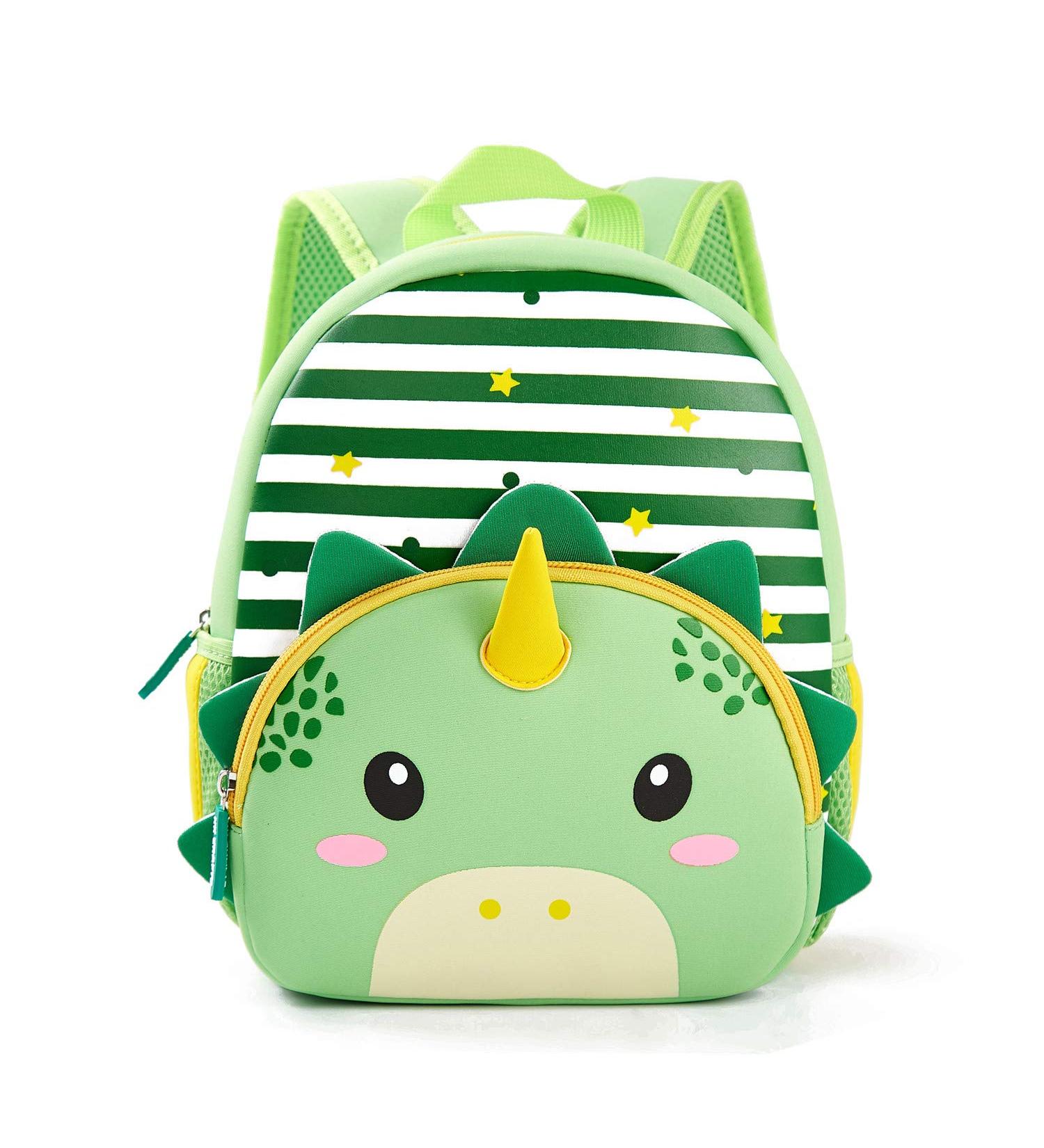 Kids Dinosaur Neoprene Backpack - Waterproof Preschool Bag for Boys and Girls | Cute Cartoon Animal Schoolbag with Lunch Box - Ages 1-6 - Buy Online on GoSupps.com