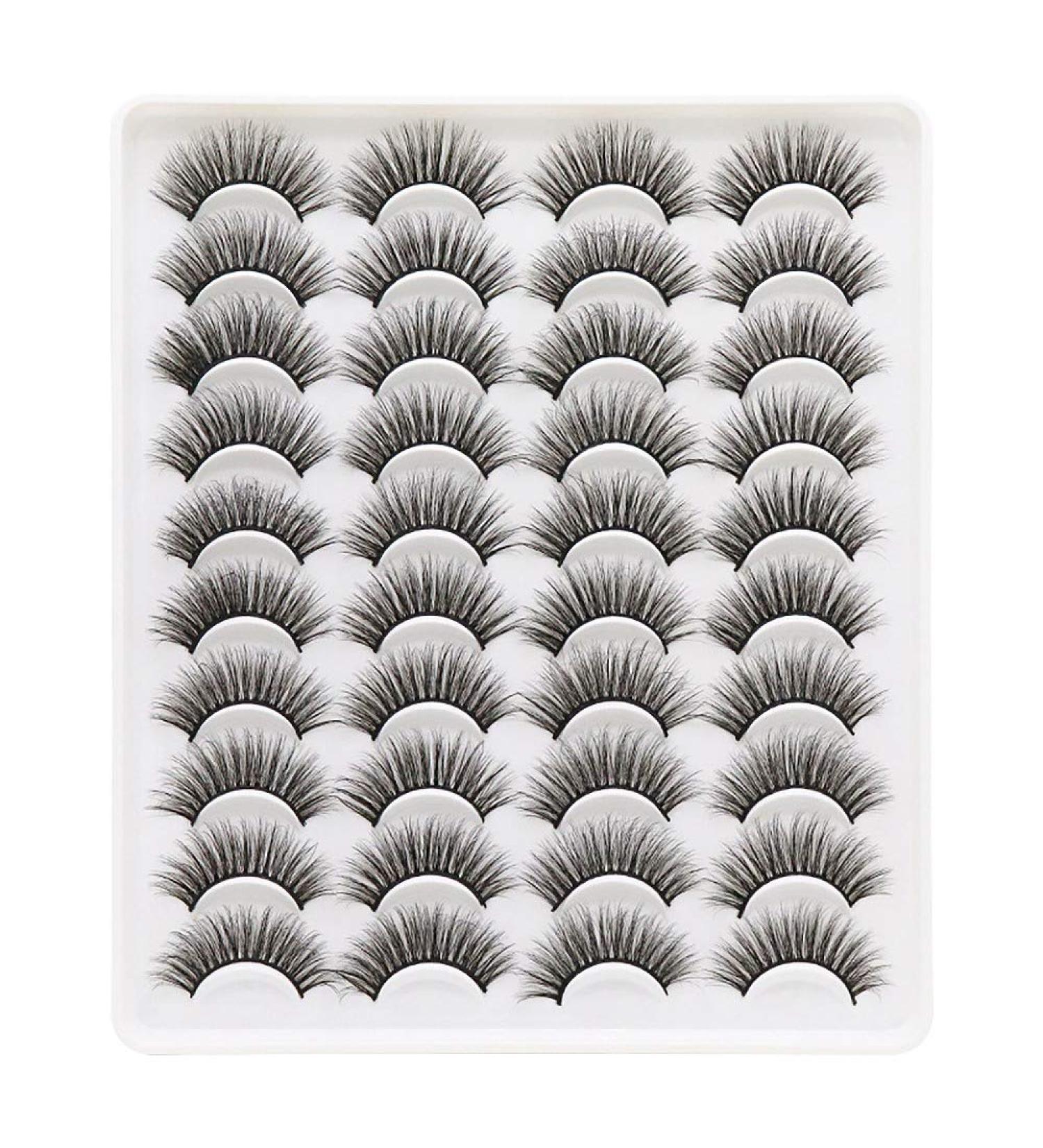 Shop Hopper 20 Pairs 3D Natural False Eyelashes | Dramatic Volume & Makeup Extensions - International Shipping - Buy Online on GoSupps.com
