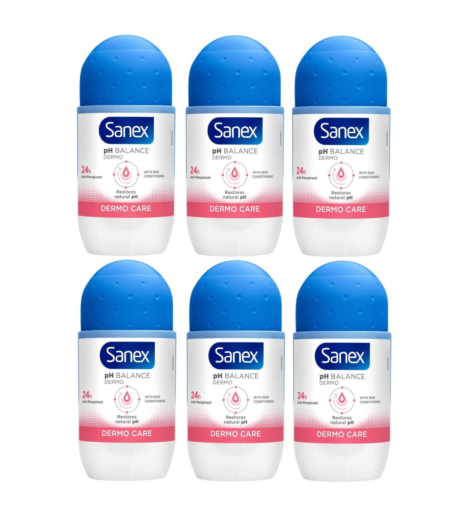 6x Sanex Dermo Care Roll-On 50ml