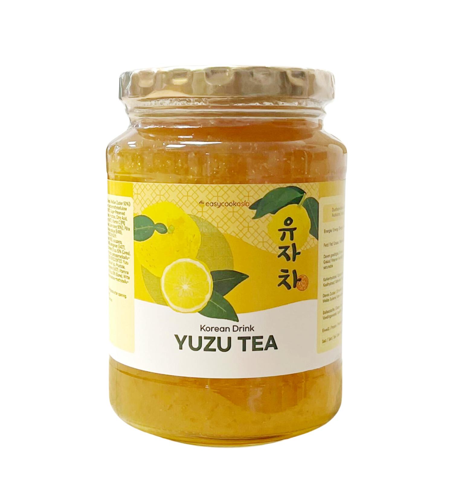 EasyCookAsia Korean Drink Th au Yuzu | Fruit sucr & citronn | Avec vitamine C | Pour th limonade cocktail & dessert | D couvrez la culture du th asiatique (500g) - Buy Online on GoSupps.com