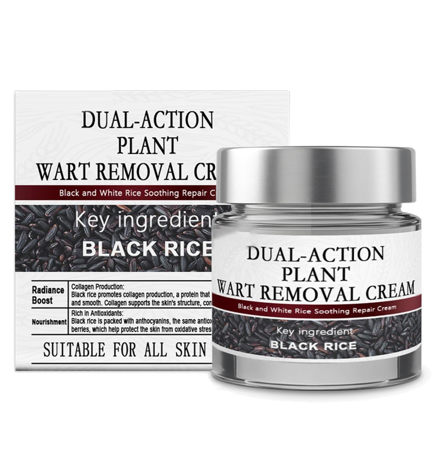 1/2PCS Dual-Action Renewal Cream - Black Rice Exfoliant Professional Skin Treatment Cream Soothing Repair Hydrating Natural Ingredients for All Skin Types (1PCS) - Buy Online on GoSupps.com