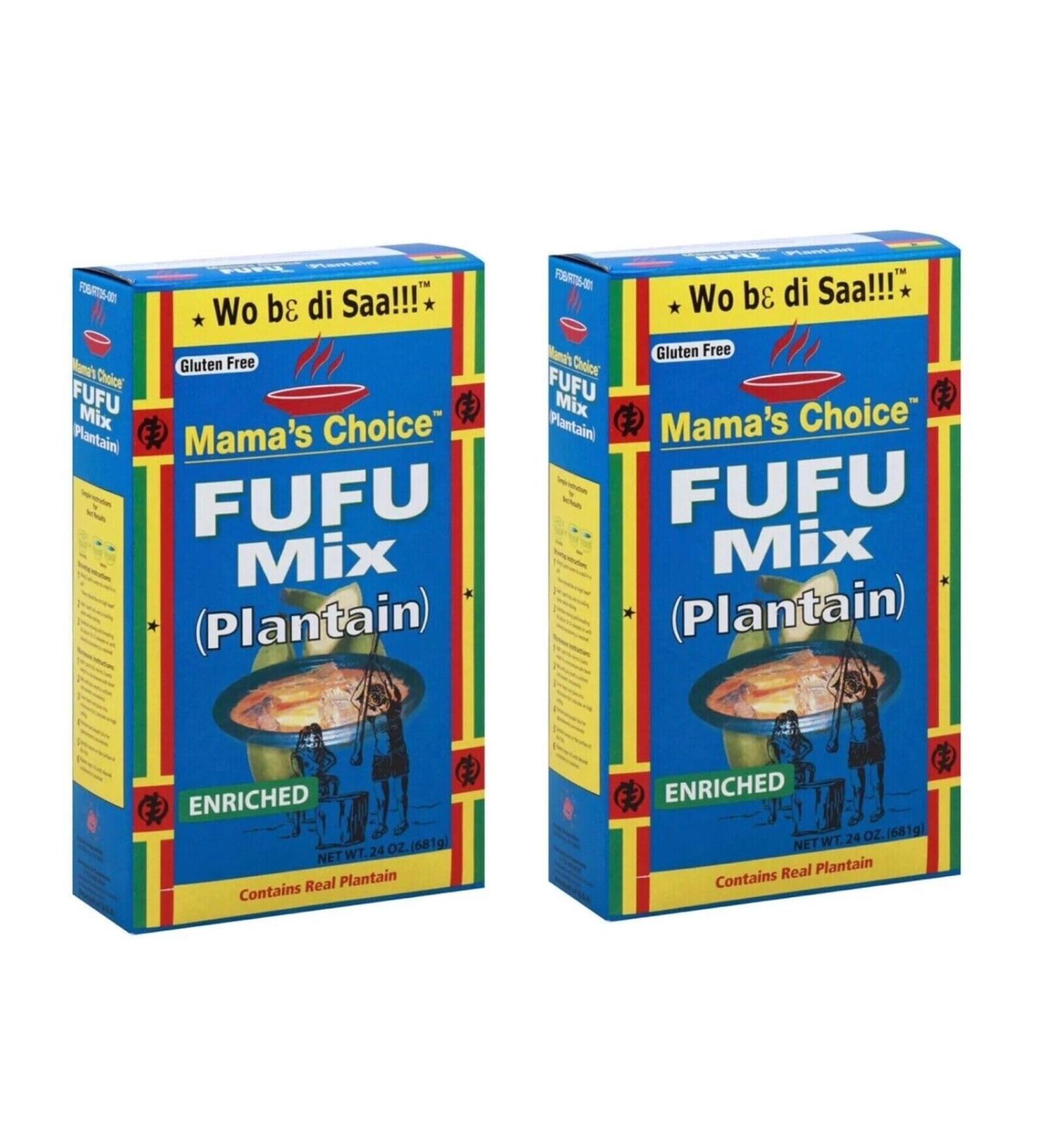 Mama's Choice Plantain Fufu I 22oz Each I 2 * 624G I Twin Pack