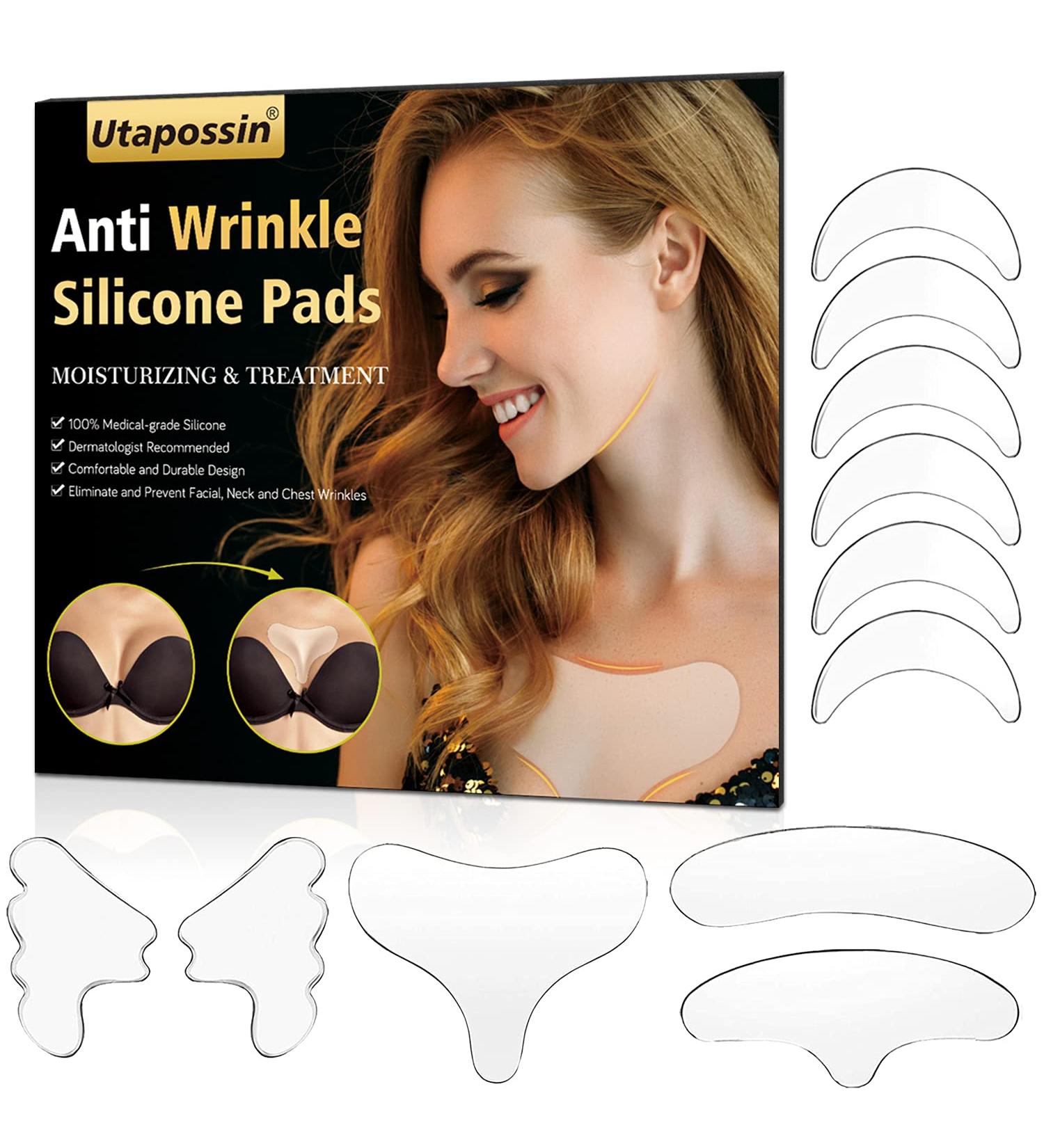 Utapossin Facial Patches - Reusable Silicone Anti-Aging Anti-Fold Pads for Face & Neck | 11 Pieces - Buy Online on GoSupps.com