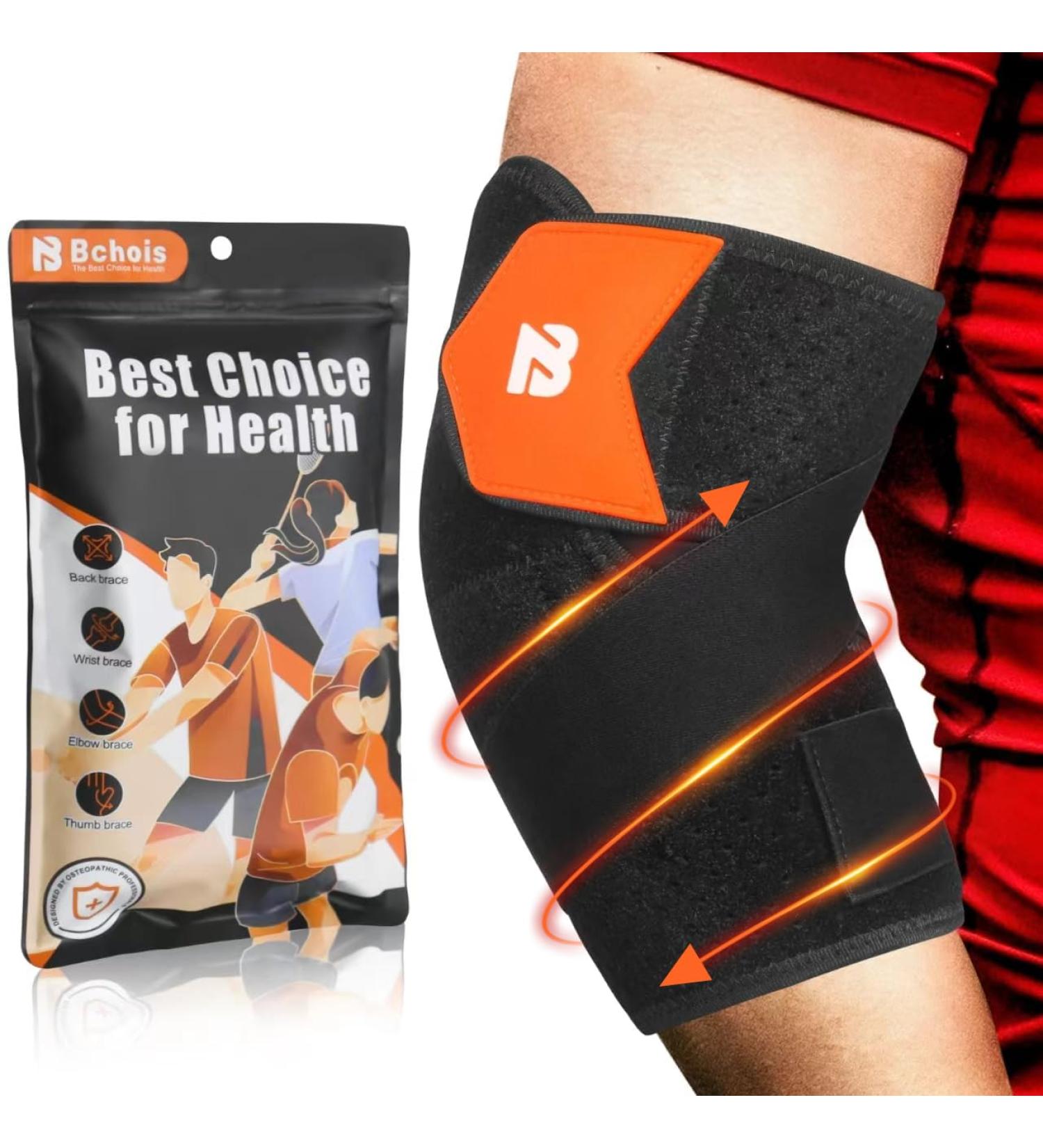 Adjustable Elbow Brace for Tennis & Golf - Dual Directional Compression Sleeve for Pain Relief | Support for Arthritis Sprains & Bursitis - Unisex Comfort - Buy Online on GoSupps.com
