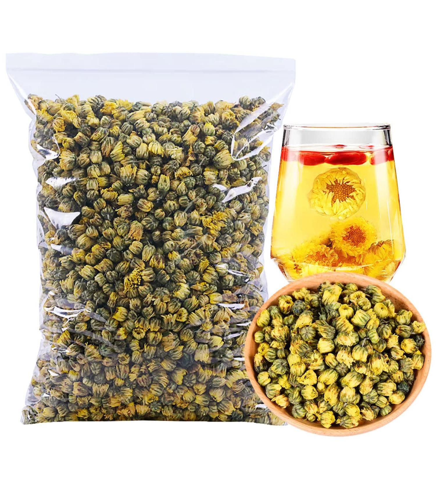 Chrysanthemum loose tea Chrysanthemum Tea Flowers 150g / 5.3oz organic chrysanthemum tea Dried Fetal Chrysanthemum Bud  - Buy Online on GoSupps.com