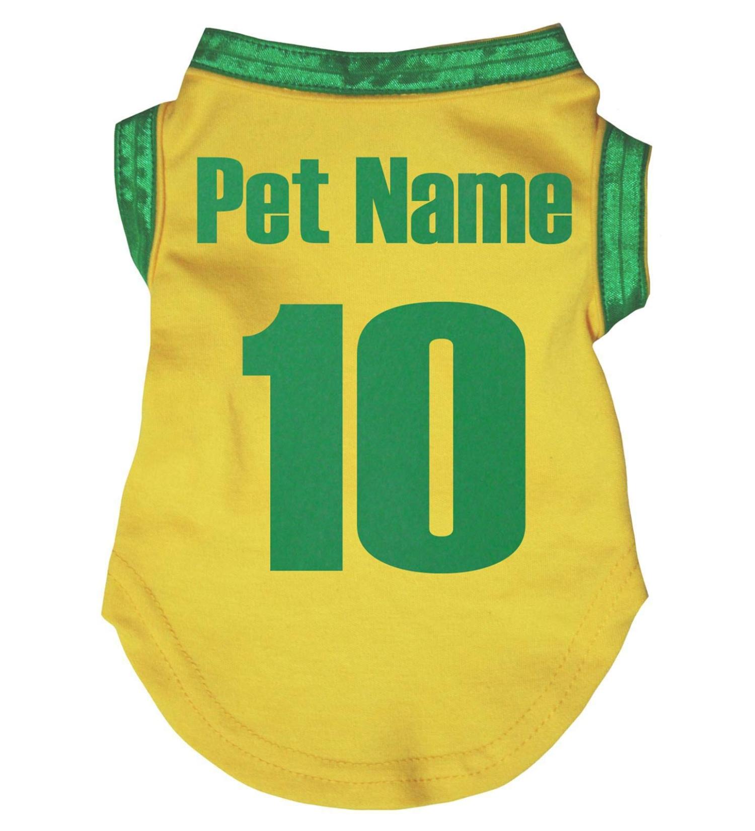 Petitebelle Customizable National Theme Puppy Dog Shirt (Brazil XXX-Large) brazil XXX-Large