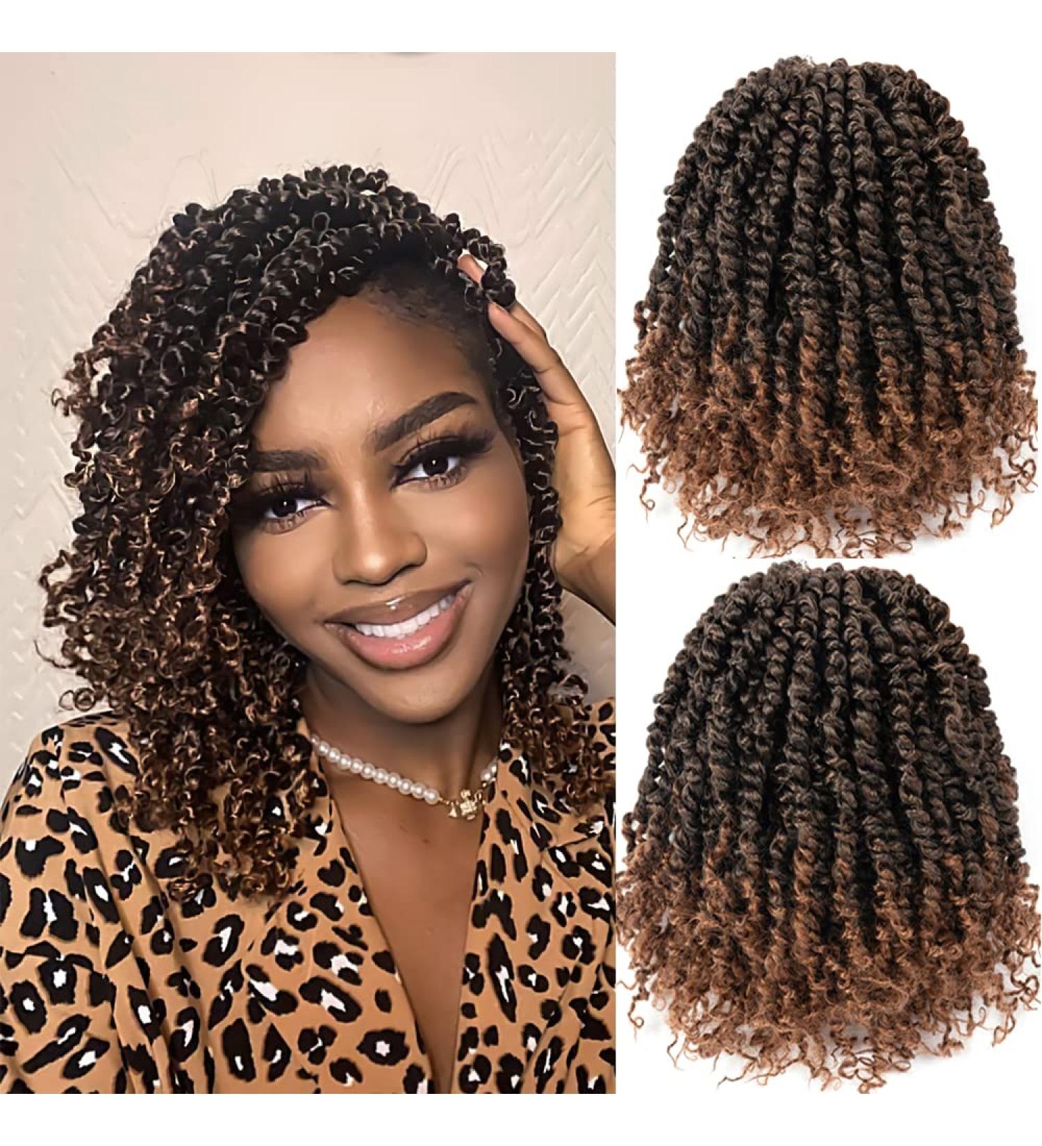 Pre-looped Passion Twist Crochet Hair 10 Inch 8 Packs T1B/30# - Short Hair Extension - Buy Online on GoSupps.com