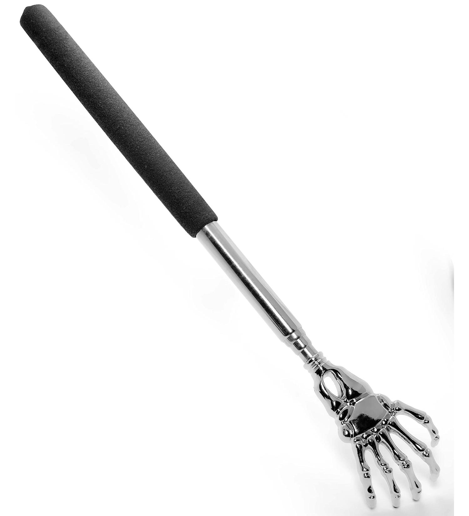 RASCADY Telescopic Back Scratcher - 58cm Extendable Back Crawler for Head & Back Massage - Comfortable Bone Hand - Black - Buy Online on GoSupps.com