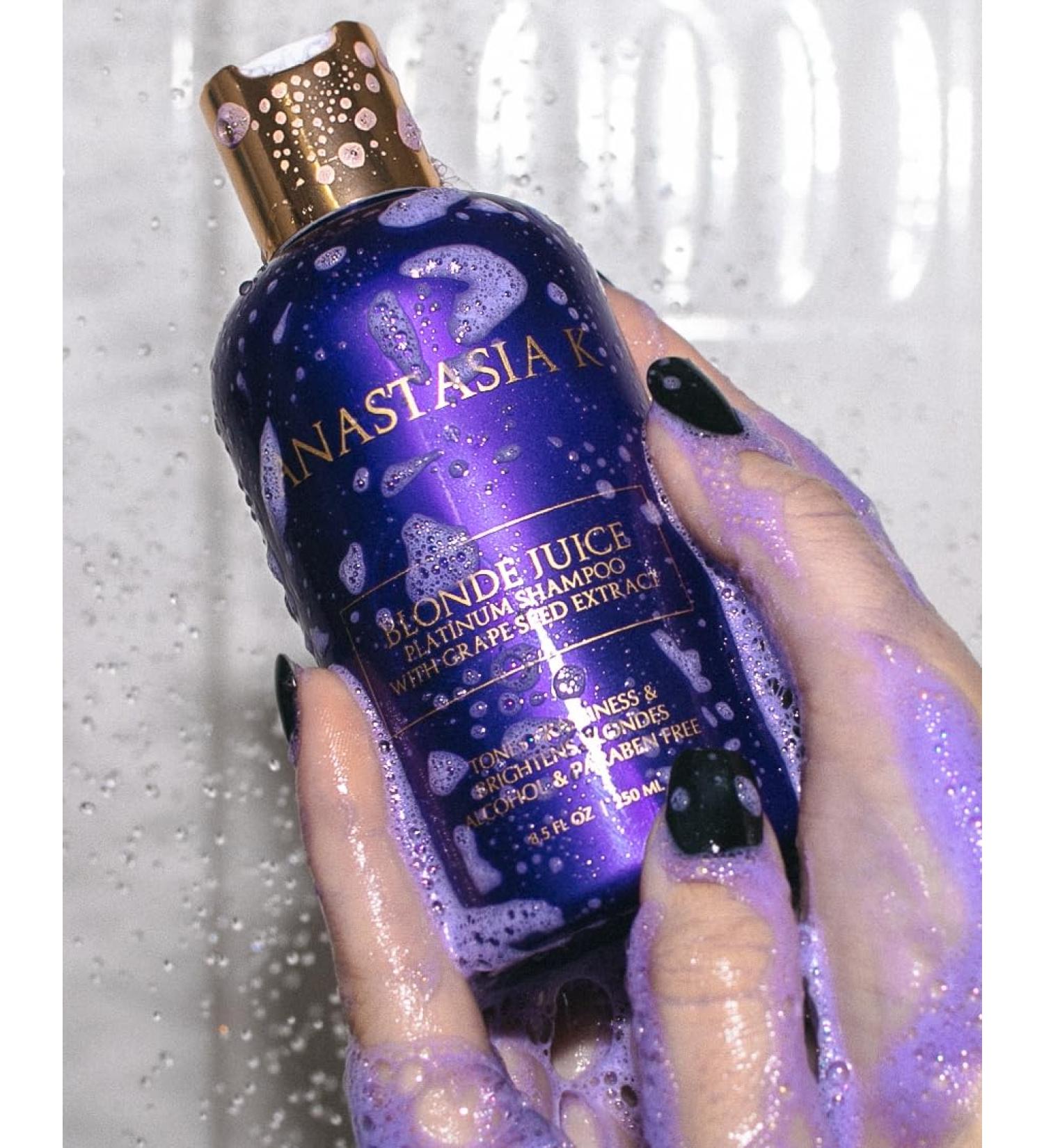Buy Powerful Purple Shampoo - Tone Brassiness & Brighten Blondes | Color Treated Silver & Grey Hair | Alcohol & Paraben Free | Cruelty-Free | Made in USA - Buy Online on GoSupps.com