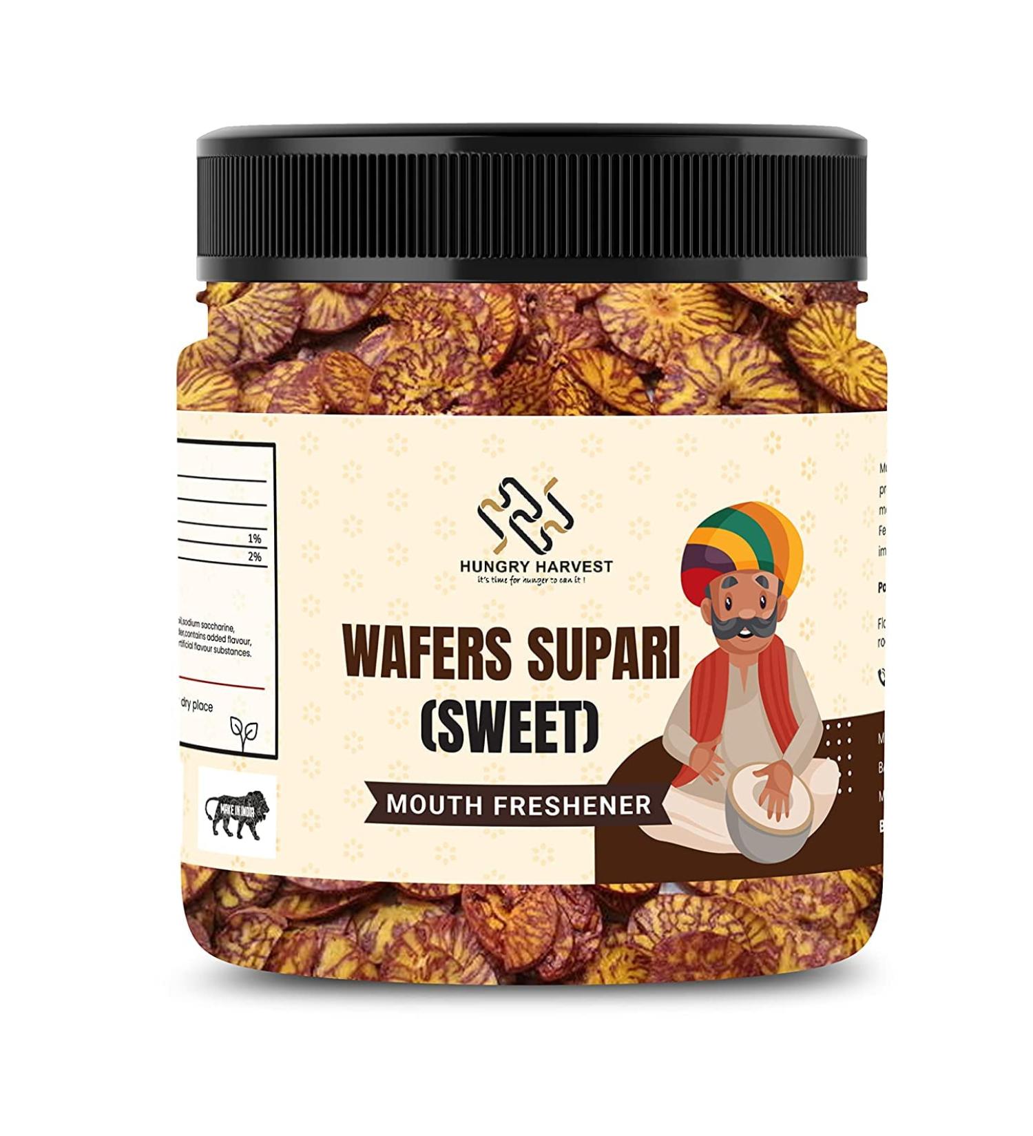 Hungry Harvest Supari Wafers | Wafers Chips supari Mouth Freshener 200 gms(Mukhwas Soft & Sweet)_Packing May Vary - Buy Online on GoSupps.com