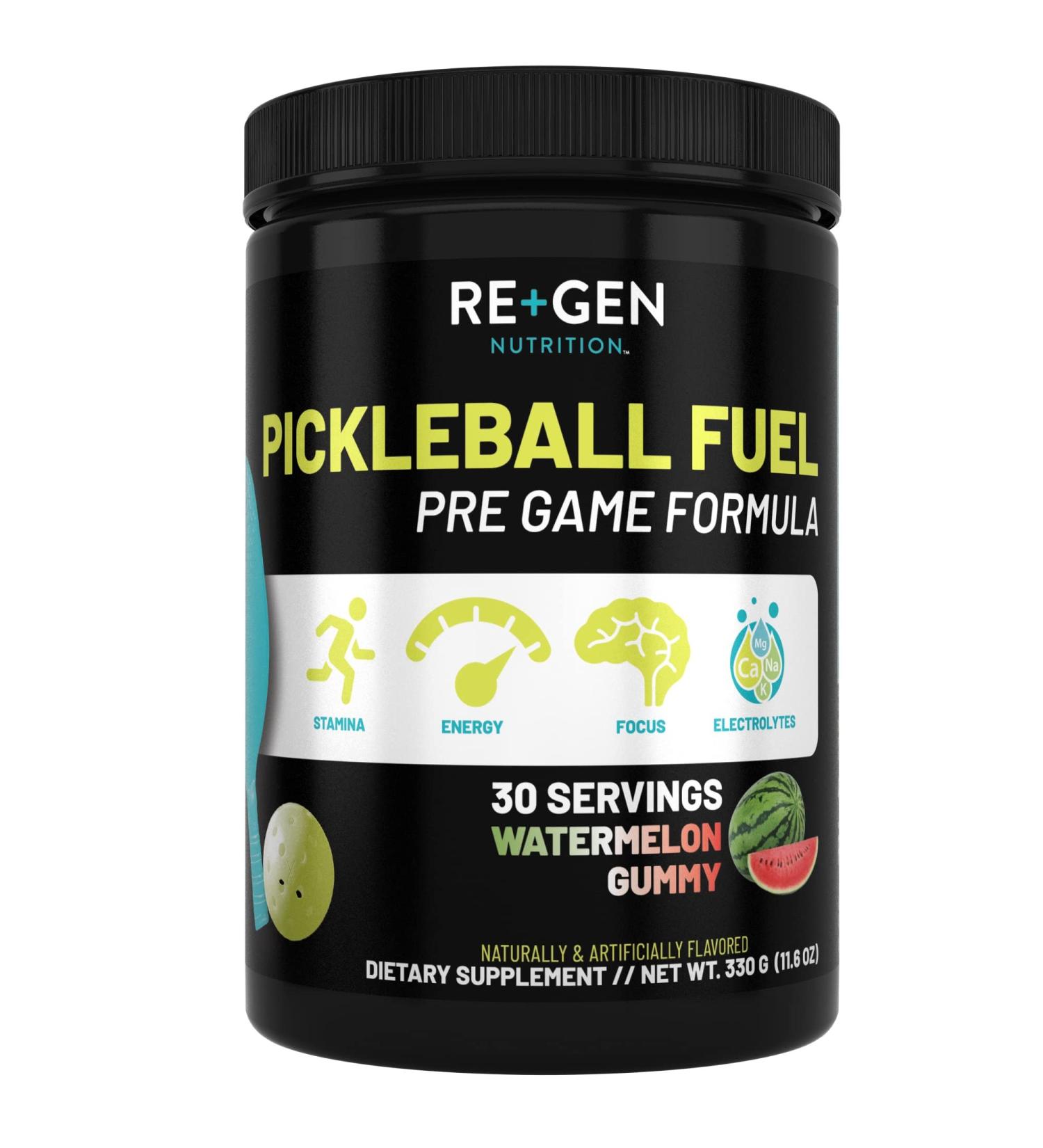 Re+Gen Nutrition Pickleball Fuel | Electrolyte Powder Supplement for Hydration & Energy | Watermelon Gummy Flavor - 30 Servings - Buy Online on GoSupps.com
