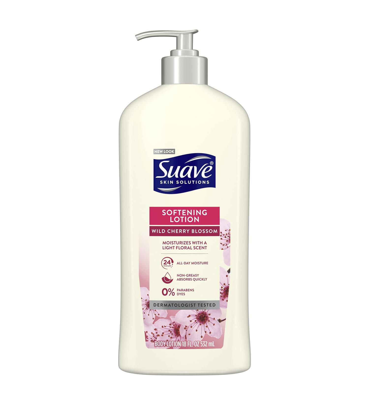 Buy Suave Skin Lotion 18 oz - Softening Wild Cherry Blossom - Hydrating Moisturizer for All Skin Types - International Shipping Available - Buy Online on GoSupps.com
