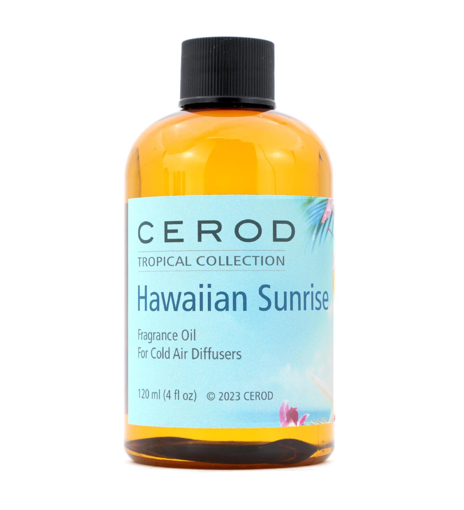 Hawaiian Sunrise Fragrance Oil - Tropical Collection | 4 oz Aromatherapy Essential Oil for Cold Air Diffusers - Citruses Fruits Coconut & Vanilla Scents - Buy Online on GoSupps.com