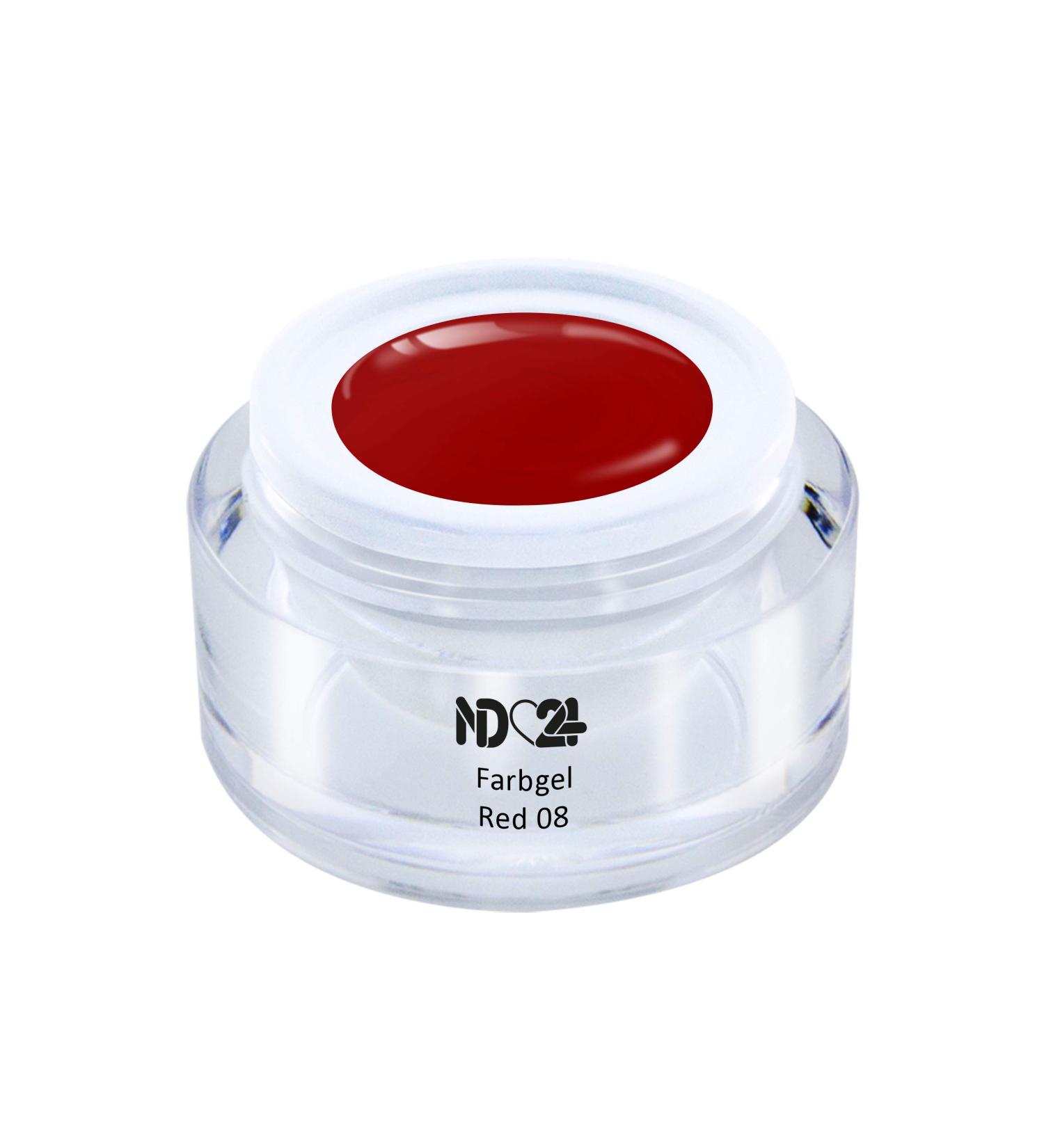 Buy UV LED Color Gel Red 08 - Studio Quality Made in Germany - 5ml | International Shipping Available - Buy Online on GoSupps.com