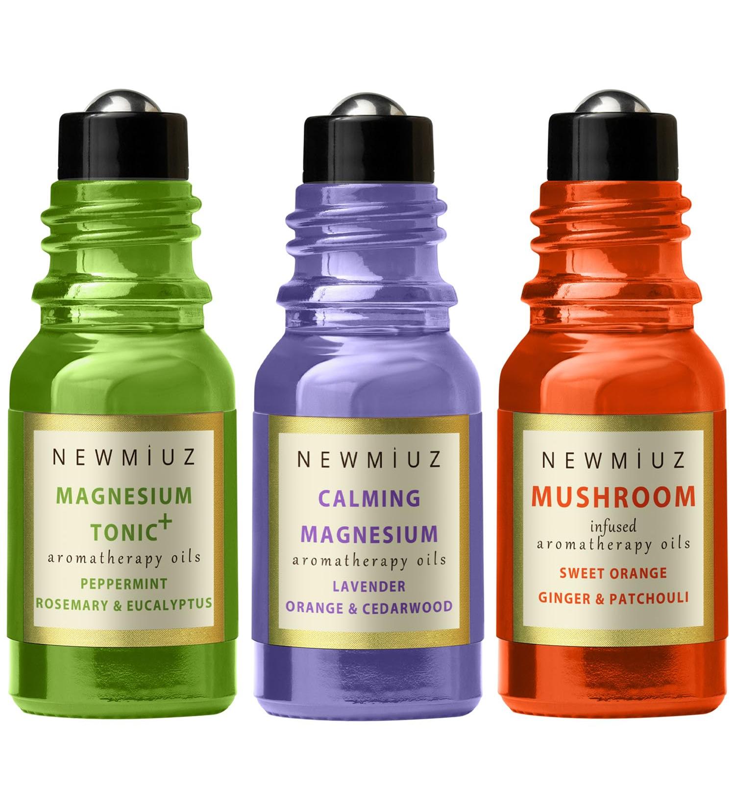 Headache Roll on Stick Peppermint Rosemary and Eucalyptus with Calming Roller Magnesium Lavender Orange Cedarwood & Roll-On Essential Oil Blends Focus Memory Concentration Orange Ginger Patchouli Pack - Buy Online on GoSupps.com